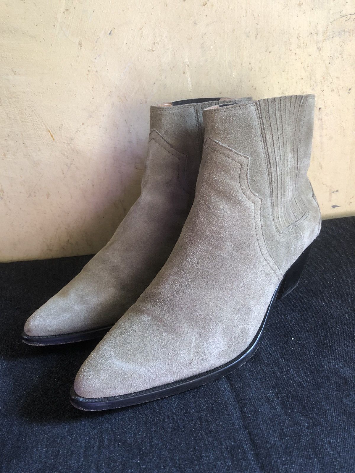 Isabel Marant Isabel Marant Chelsea Boot Green Suede Leather Size 40 Size US 10 / IT 40 - 1 Thumbnail