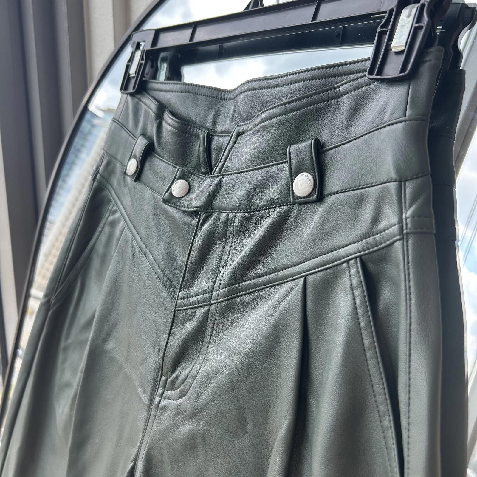 BLANKNYC BlankNYC Women's Olive Green Leather Pants Size 25 Size 25" / US 0 / IT 36 - 5 Thumbnail
