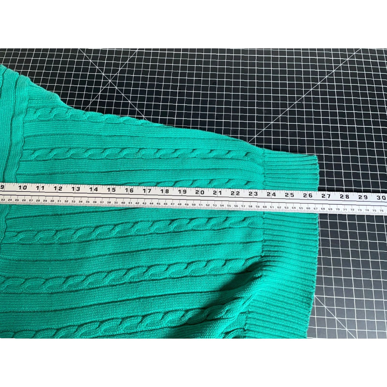 Vintage VINTAGE Damon 90s Cotton Cable Knit Sweater Crewneck Men's Large Green Pullover Casual Classic Preppy Hipster Retro Size US L / EU 52-54 / 3 - 6 Thumbnail