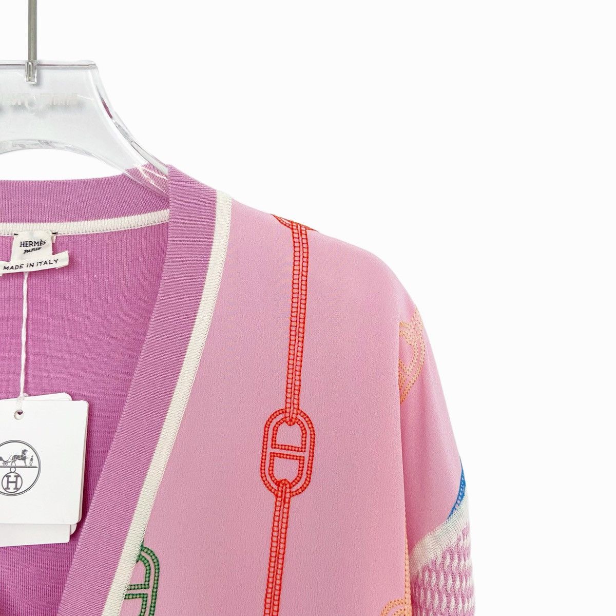 Hermes Hermes SS23 Two-tone Cable Knit Long Sleeve Knit Top K26WX Size XXS / US 00 / IT 34 - 3 Thumbnail