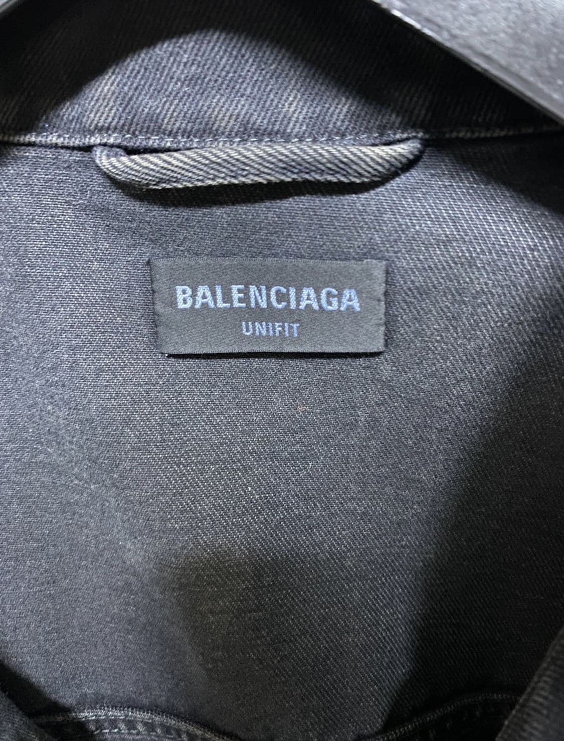 Balenciaga Balenciaga Spray Paint Logo Denim Jacket Size US L / EU 52-54 / 3 - 4 Thumbnail