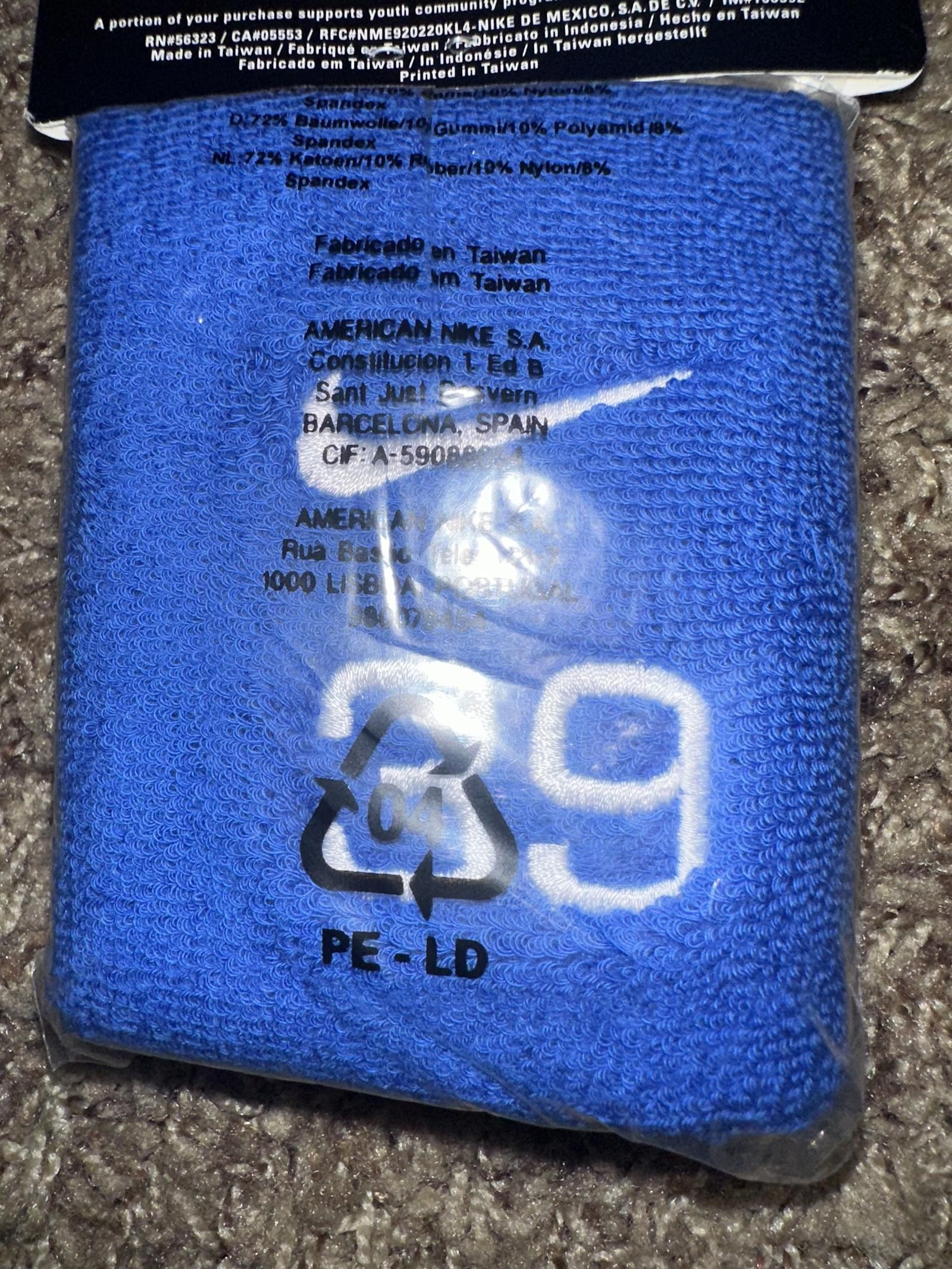 Nike Nike Baseball/Softball 2 #39 Blue Double Wide Wrist Bands Size ONE SIZE - 6 Thumbnail