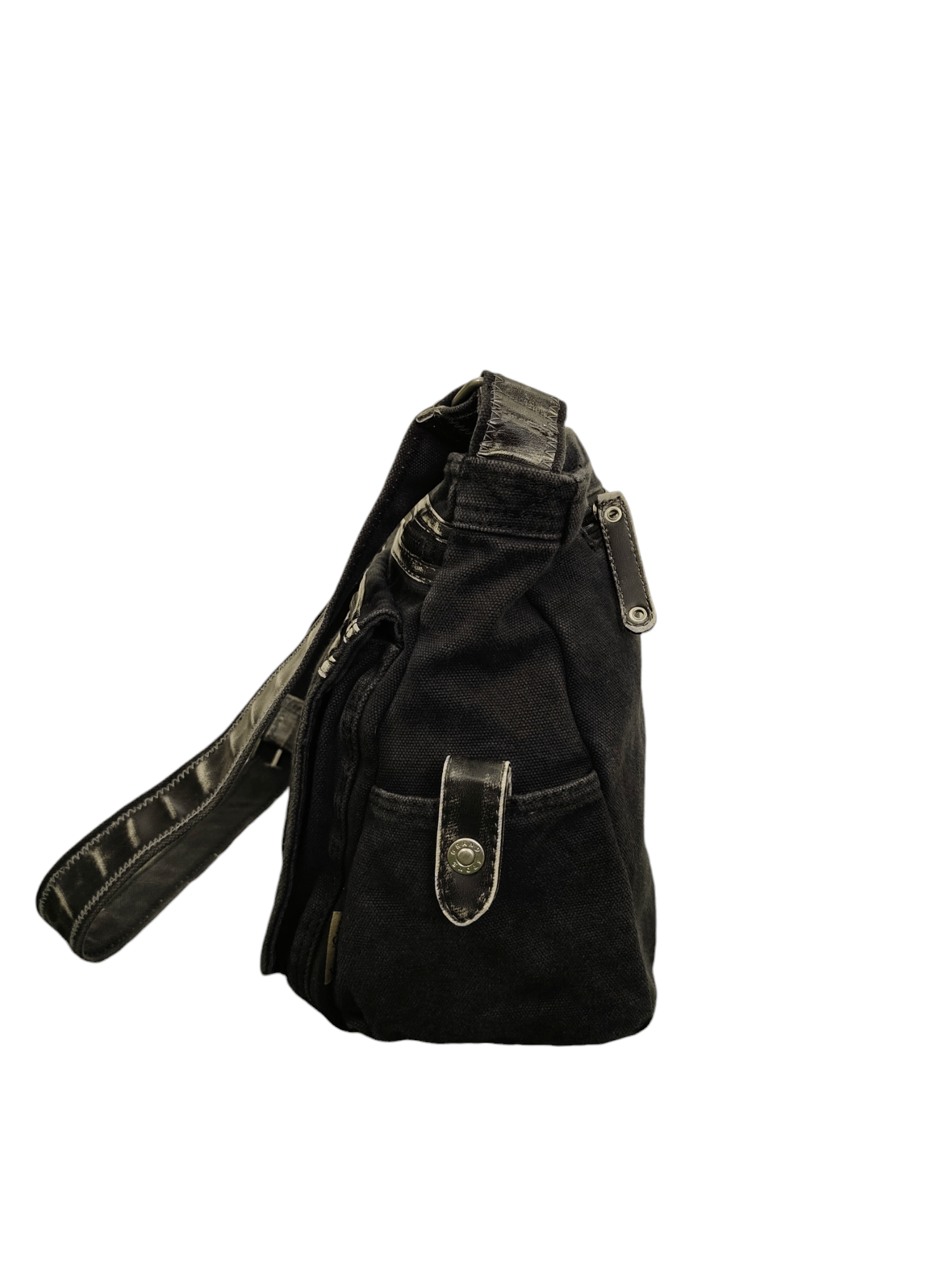 Comme des Garcons × Undercover Vintage Grand Stone Japan Canvas Black Sling Crossbody Bag Size ONE SIZE - 7 Thumbnail