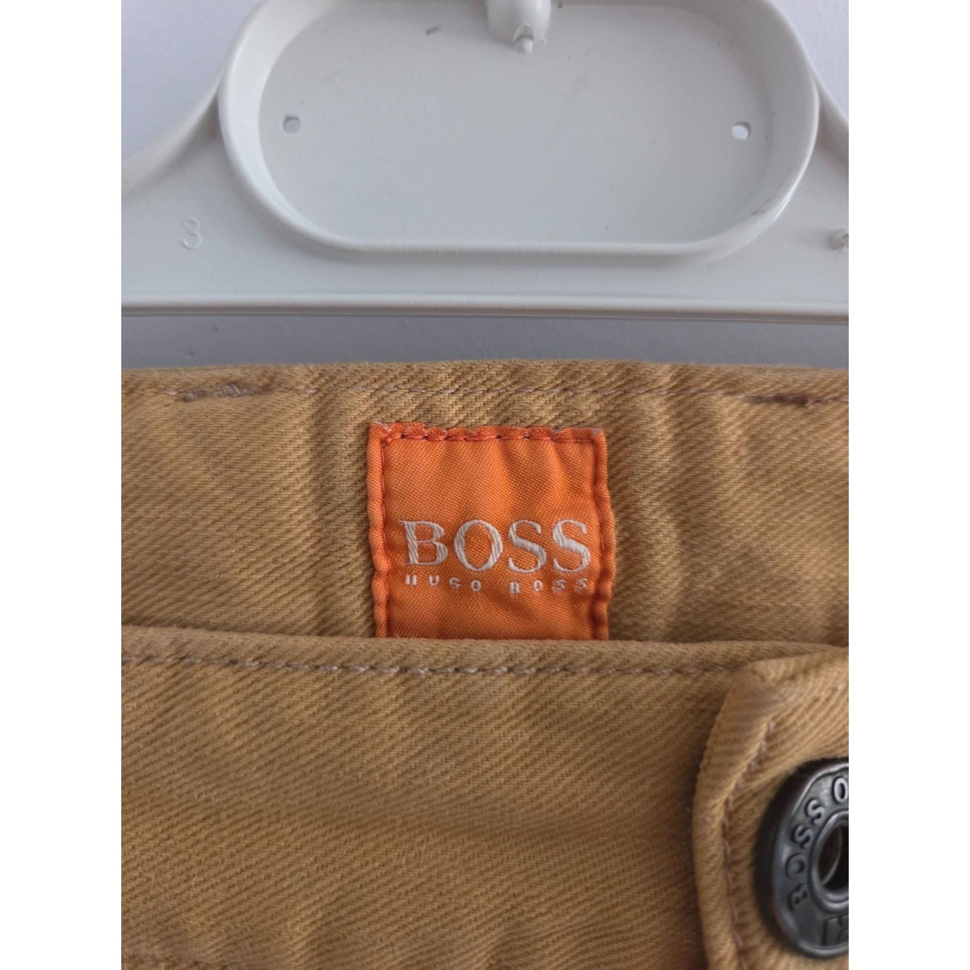 Hugo Boss Hugo Boss Orange Mens Slim-Fit Tan Chino Pants Casual Modern Size US 36 / EU 52 - 4 Thumbnail