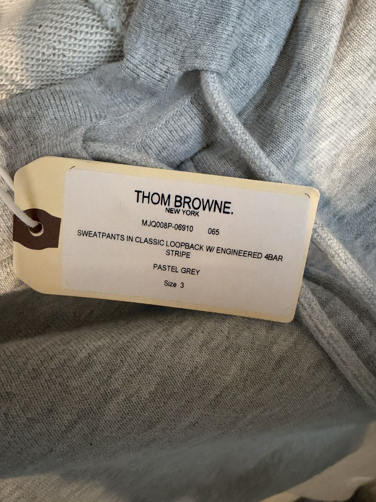 Thom Browne [BNWT] Thom Browne 4-Bar Classic Sweatpants - Grey (Size 3) Size US 34 / EU 50 - 6 Thumbnail