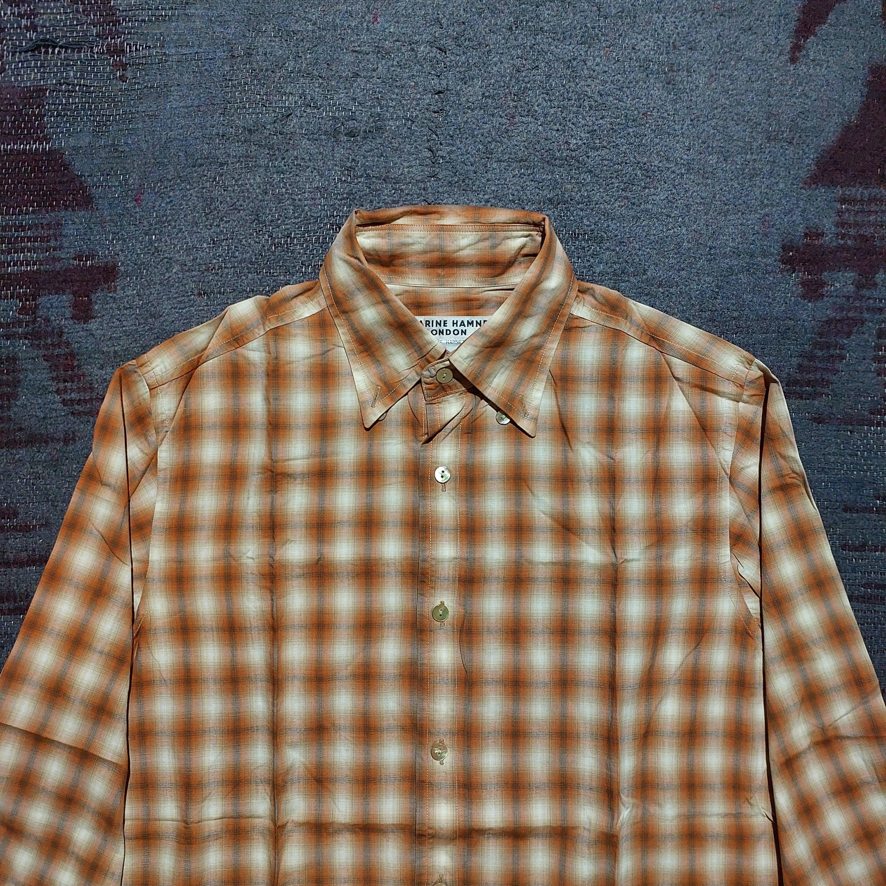 Katharine Hamnett London Katharine Hamnett orange checkered L/s shirt Size US M / EU 48-50 / 2 - 2 Thumbnail