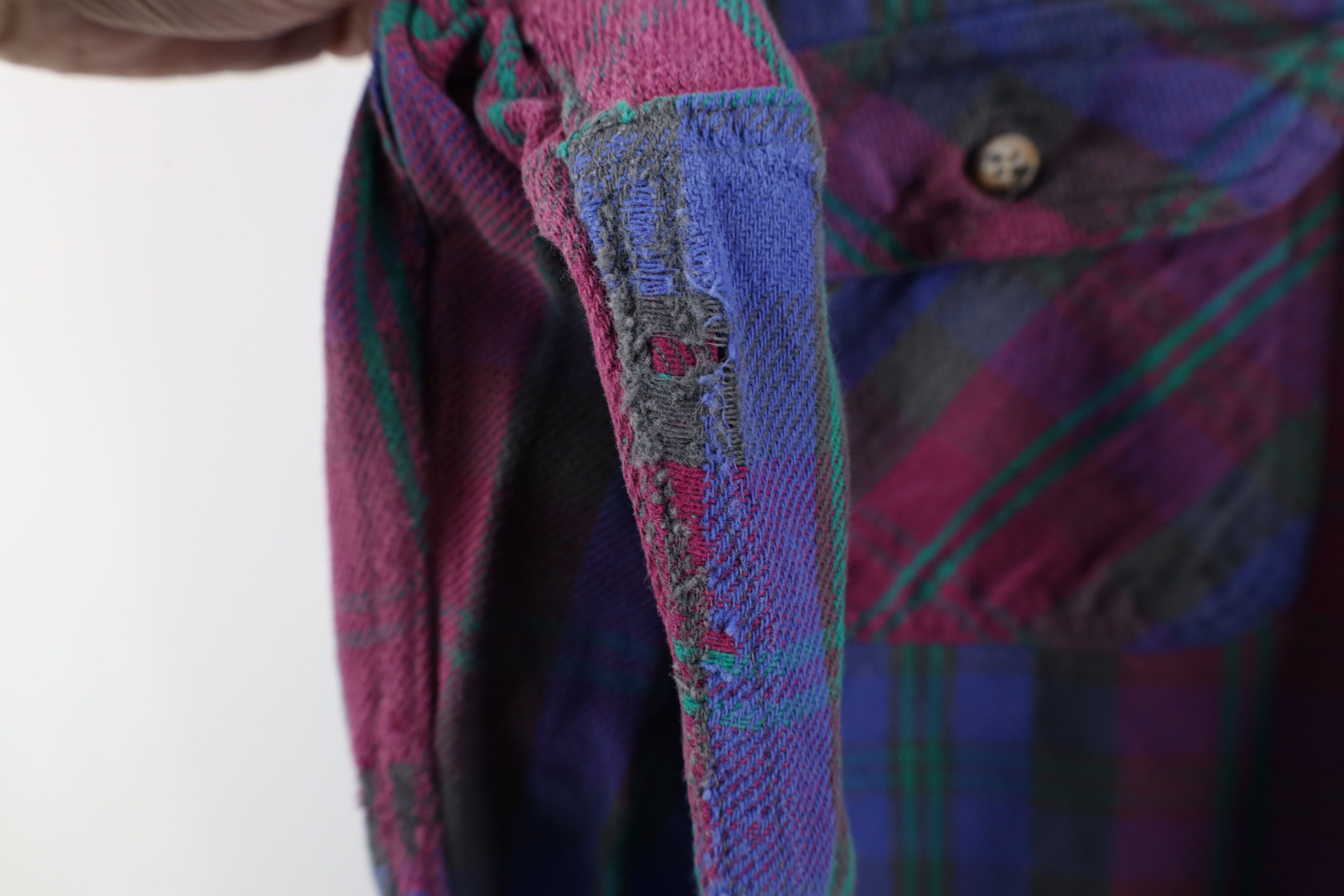 Vintage Vintage 70s Streetwear Flannel Button Shirt Plaid USA Size US XL / EU 56 / 4 - 8 Thumbnail