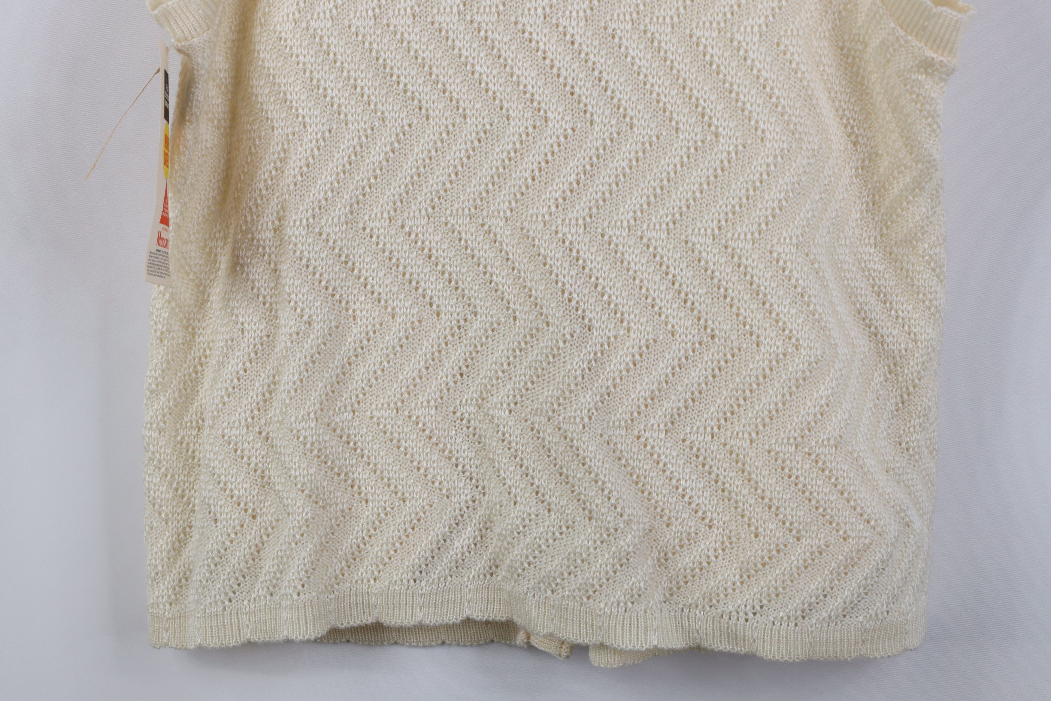 Vintage Deadstock Vintage 60s Streetwear Crochet Knit Sweater Vest Size L / US 10 / IT 46 - 10 Thumbnail