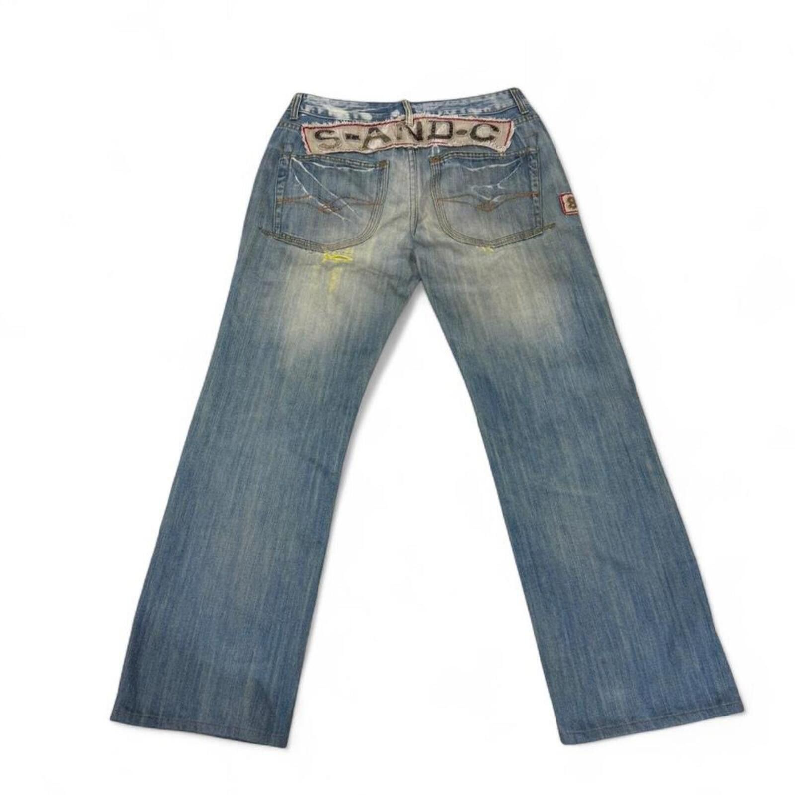 Other Y2K Vintage S-AND-C unique light weight denim jeans Size 33" - 2 Thumbnail
