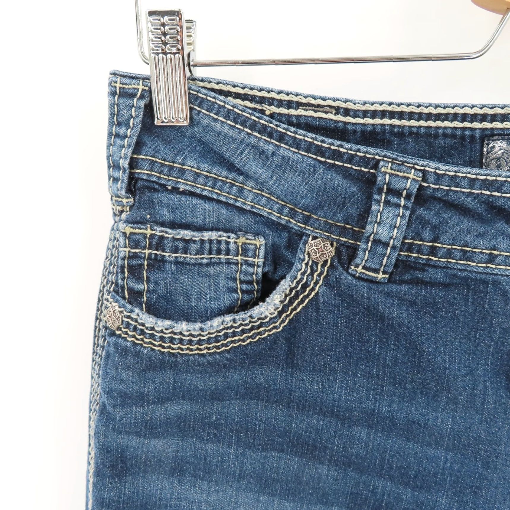 Silver Jeans Co. Silver Jeans Capri Denim Blue Jeans Suki Surplus 30 Womens Cotton Denim Capri Jeans 5-Pocket Design Blue Size 30" / US 8 / IT 44 - 3 Thumbnail