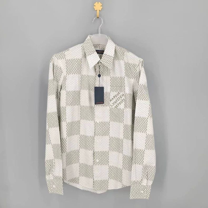 Louis Vuitton Louis Vuitton Pfeiffer Pearl Checker Shirt Size US M / EU 48-50 / 2 - 1 Thumbnail