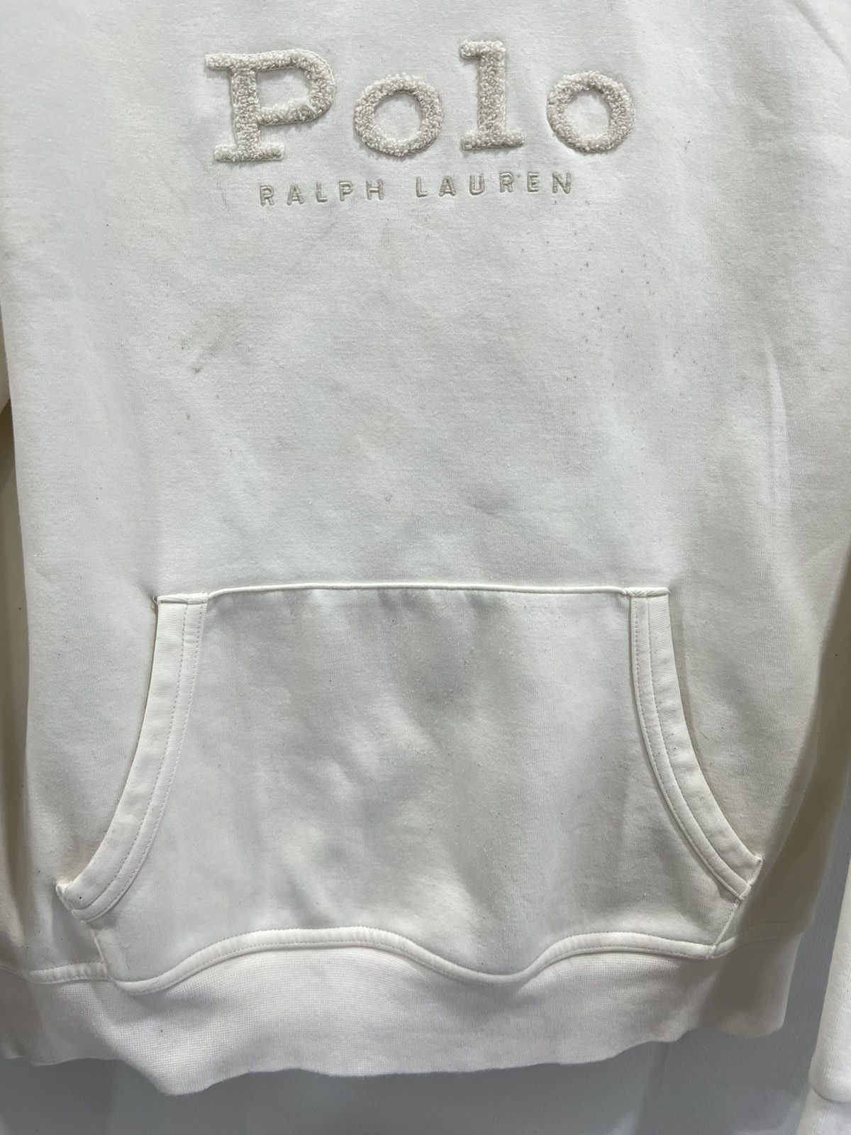 Ralph Lauren Vintage Y2K Ralph Lauren Hoodie sweater felt cream Size US S / EU 44-46 / 1 - 5 Thumbnail