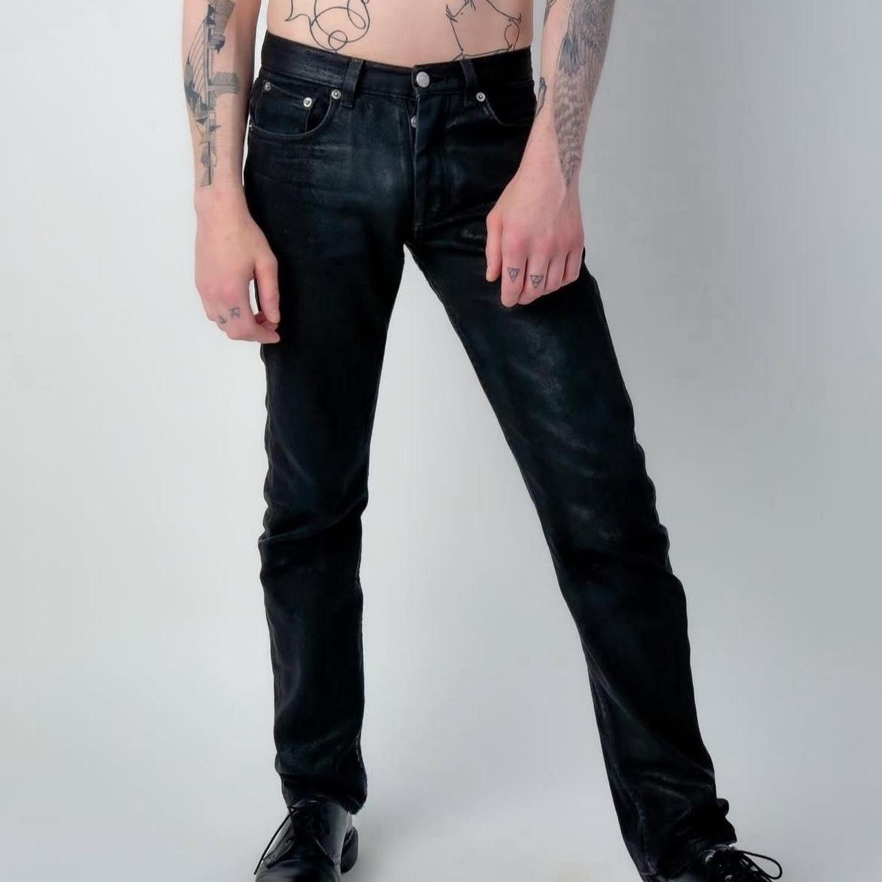 パンツ helmut lang coated denim black archive Helmut Lang Archive Helmut Lang Coated Jeans | Grailed