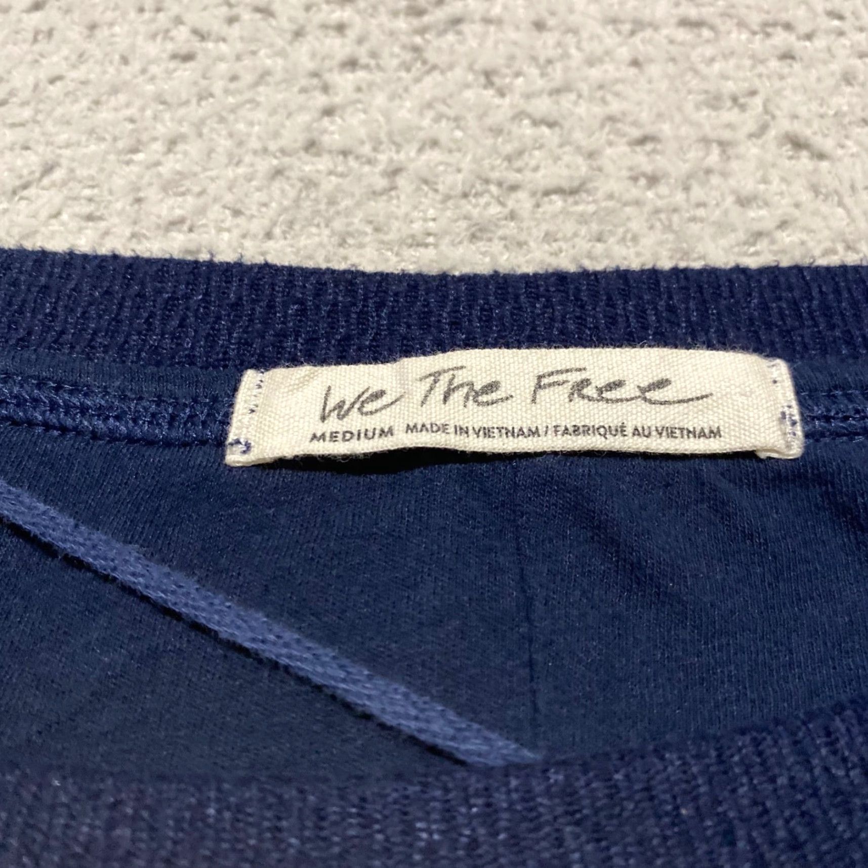 Free People Free People Sweater Womens Medium Blue 3/4 Sleeve Cropped Cuddle Bubble Knit Pullover Bohemian Winter Fall Spring, Regular, Size M Womens Size M / US 6-8 / IT 42-44 - 3 Thumbnail