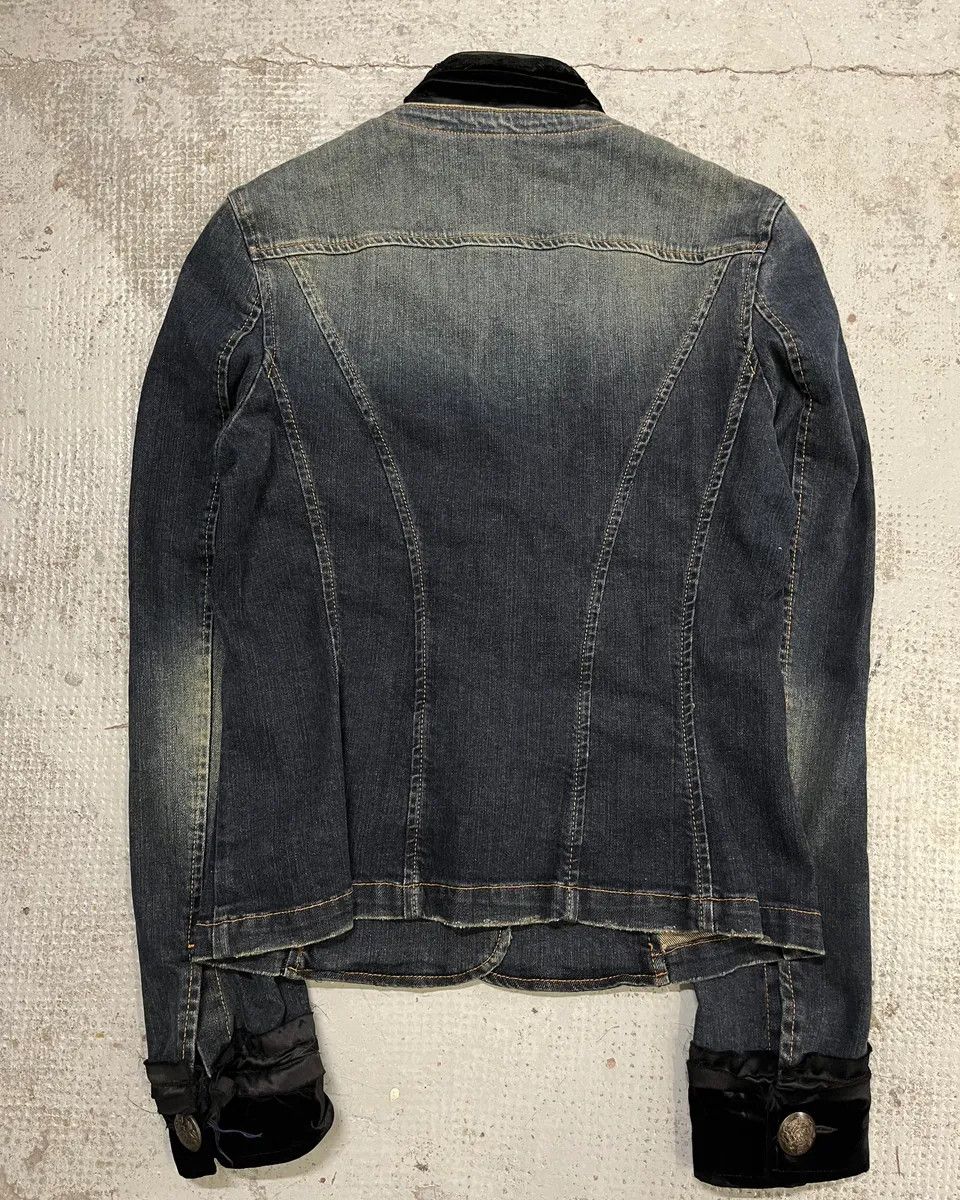 Dolce & Gabbana 2000s Dolce & Gabbana Velvet Denim Blue Blazer Jacket Size M / US 6-8 / IT 42-44 - 7 Thumbnail