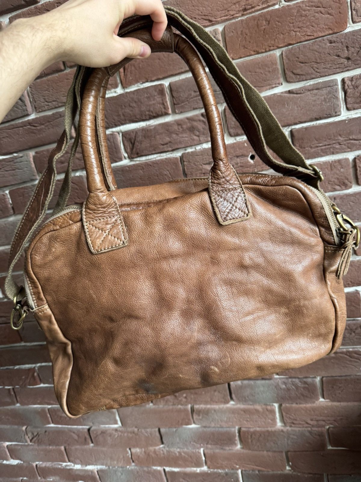 Genuine Leather Vintage Cowboysbag Leather Crossbody/Shoulder Big Bag Size ONE SIZE - 4 Thumbnail