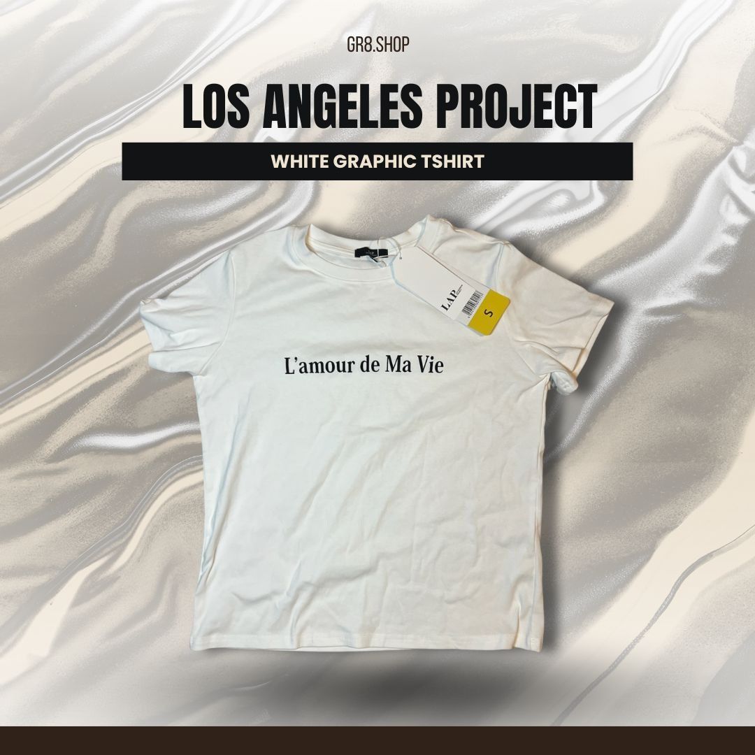 Other LAP Los Angeles Project White Graphic Tee Lamour De Ma Vie S Size S / US 4 / IT 40 - 1 Thumbnail