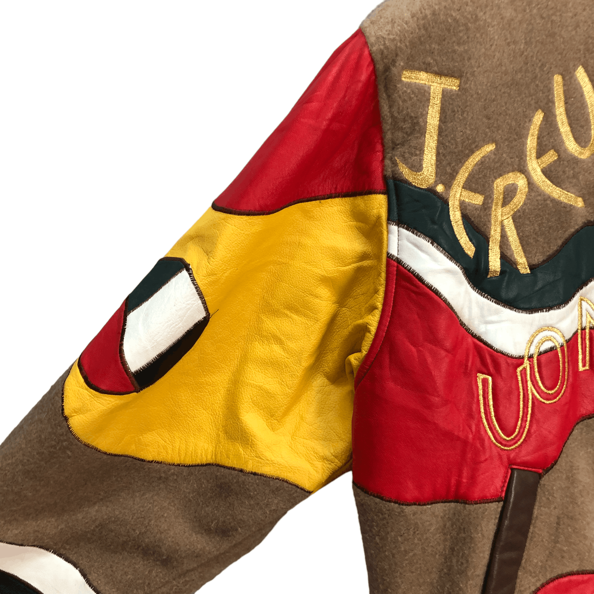 Japanese Brand JOSEPH EREUIL COLORFUL SHEEP LEATHER WOOL BOMBER #5764-206 Size US L / EU 52-54 / 3 - 6 Thumbnail