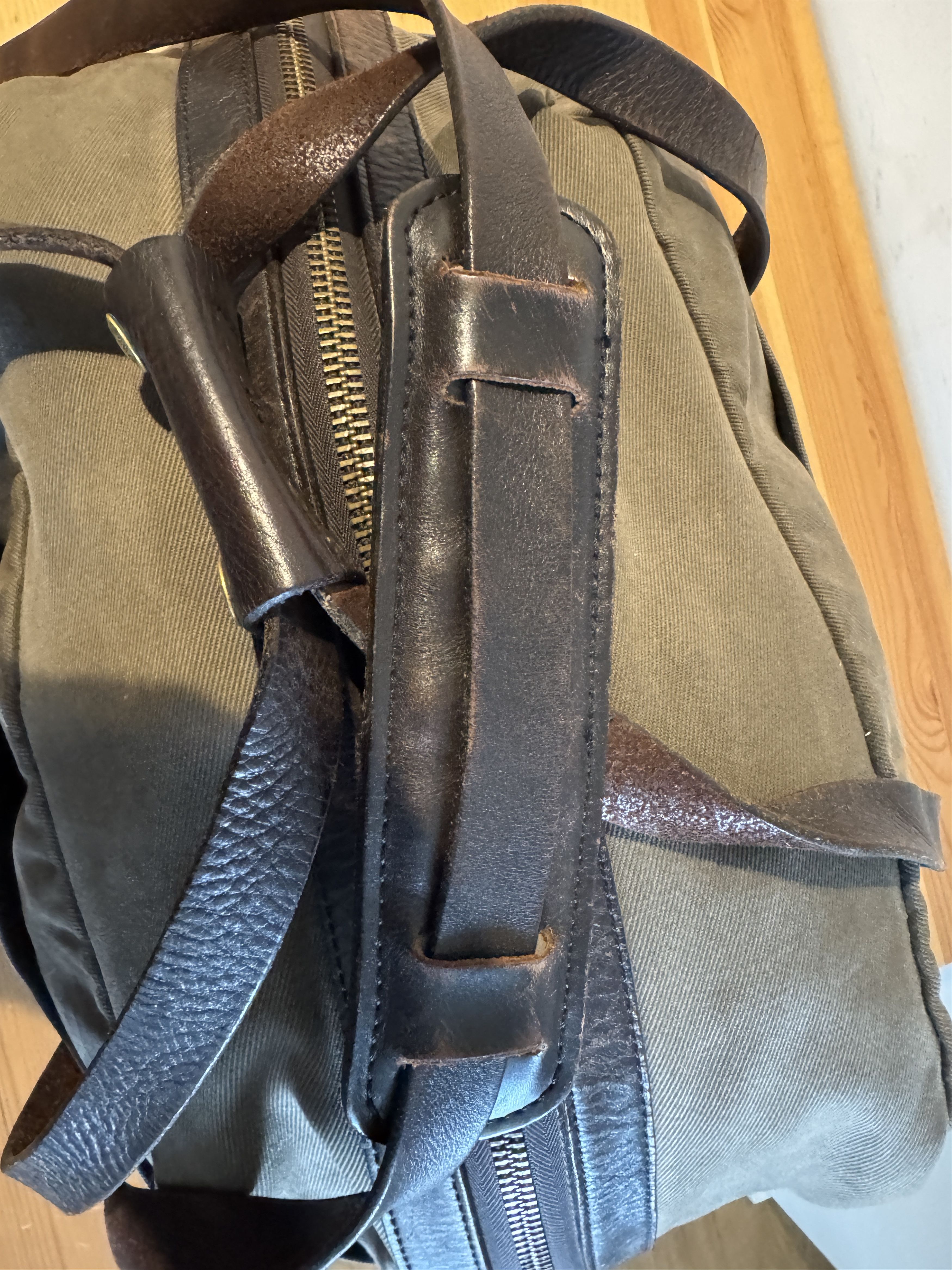 Filson Filson Leather Duffle Bag, Green / Olive - 70246 Size ONE SIZE - 3 Thumbnail