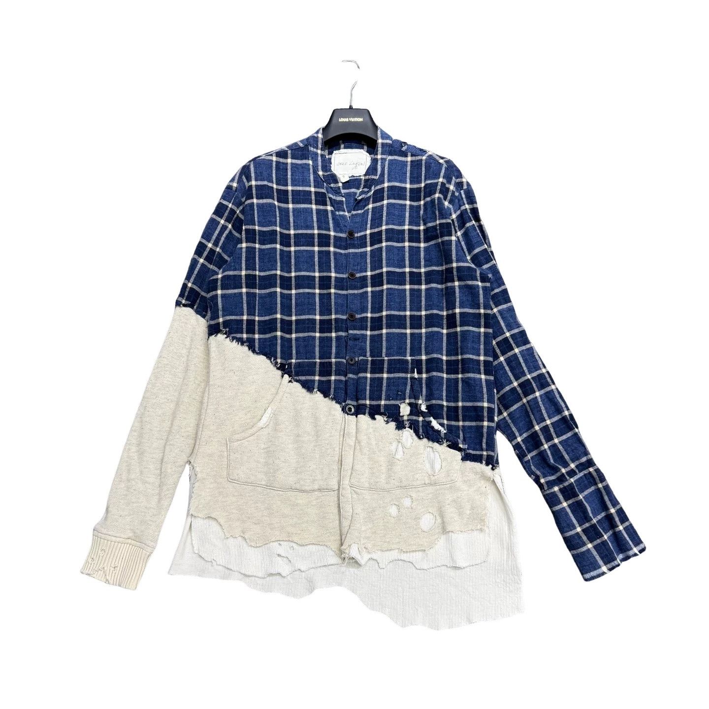 Greg Lauren Greg Lauren Patchwork Plaid Long Sleeve Shirt Size 3 Size US L / EU 52-54 / 3 - 1 Thumbnail