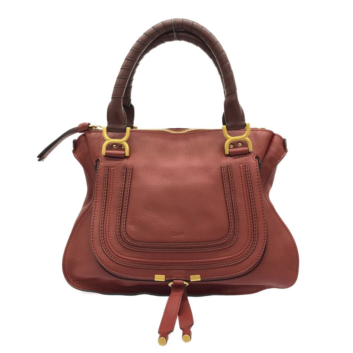 image of Chloe Chloé Mercy Handbag in Burgundy, Women's