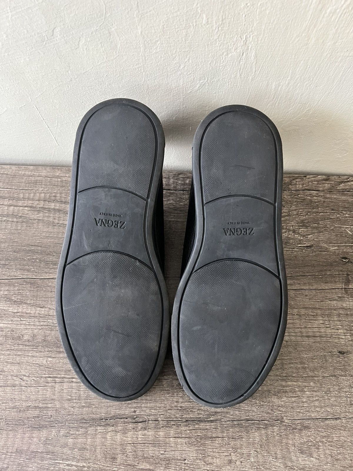 Ermenegildo Zegna ZEGNA TRIPLE STITCH BLACKOUT LOW-TOP SNEAKERS Size US 7.5 / EU 40-41 - 22 Thumbnail