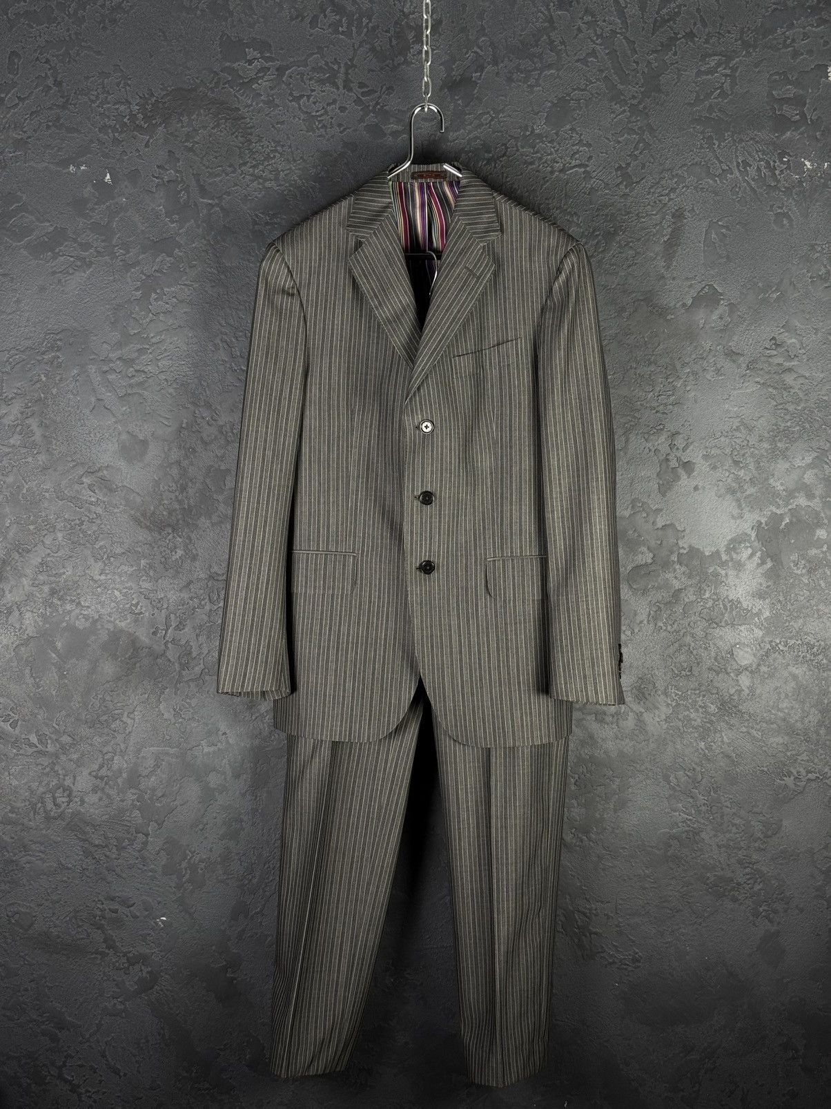 Etro Etro Milano Suit Stripes Wool Lana Size 48 Size 48R - 1 Thumbnail