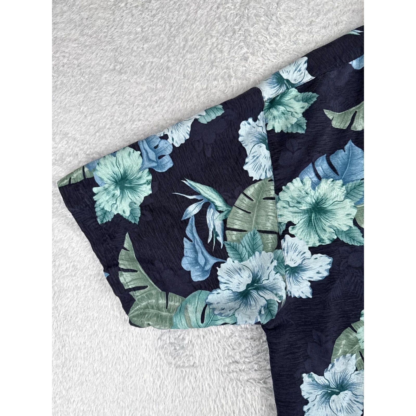 Vintage VINTAGE Original Island Sport Shirt Men Blue Floral 2XL Silk Hawaiian Pocket Short Sleeve Size US XXL / EU 58 / 5 - 3 Thumbnail