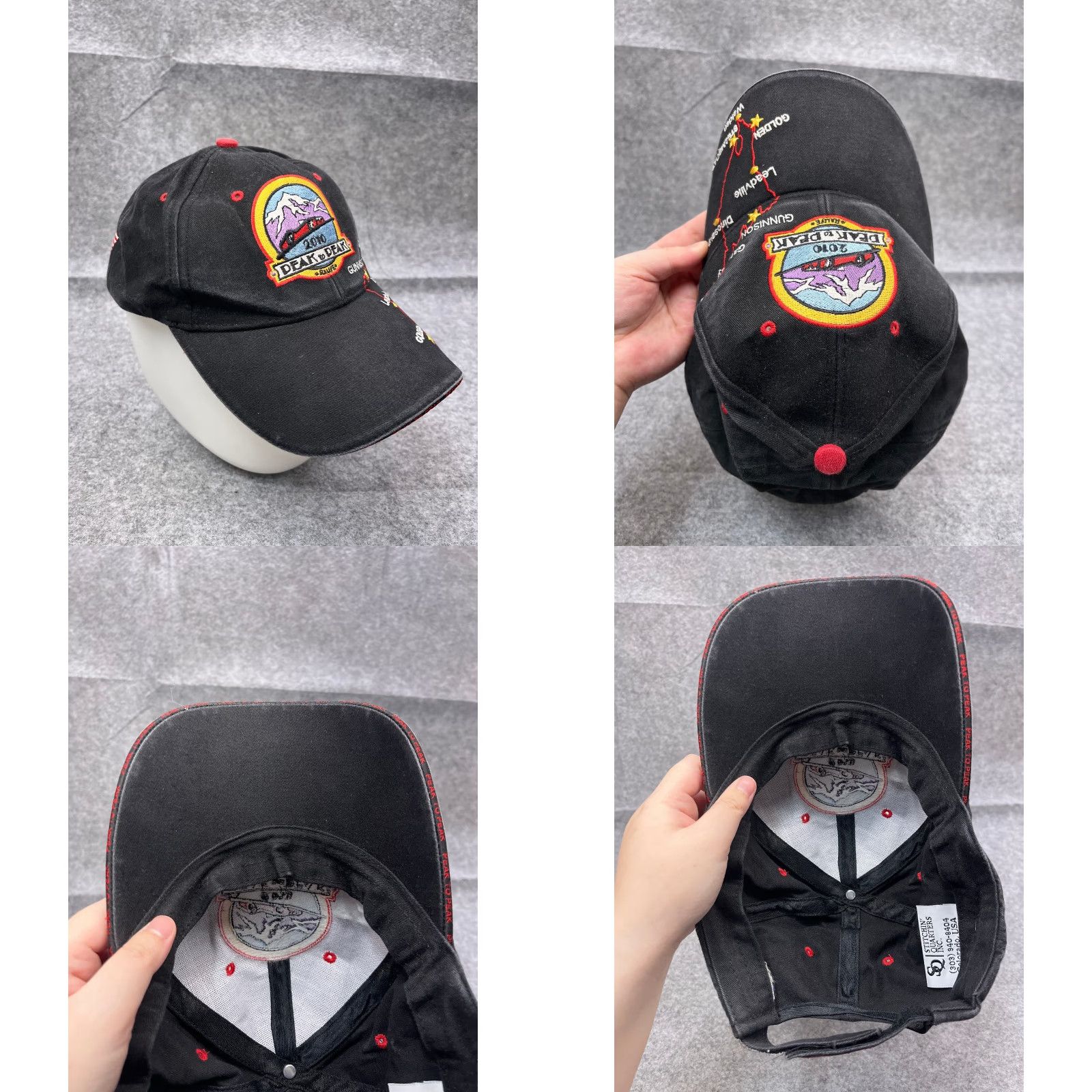 Vintage Peak To Peak Rallye 2010 Racing Hat Cap Adjustable One Size Black Cotton Twill Men Baseball Cap Size ONE SIZE - 8 Thumbnail