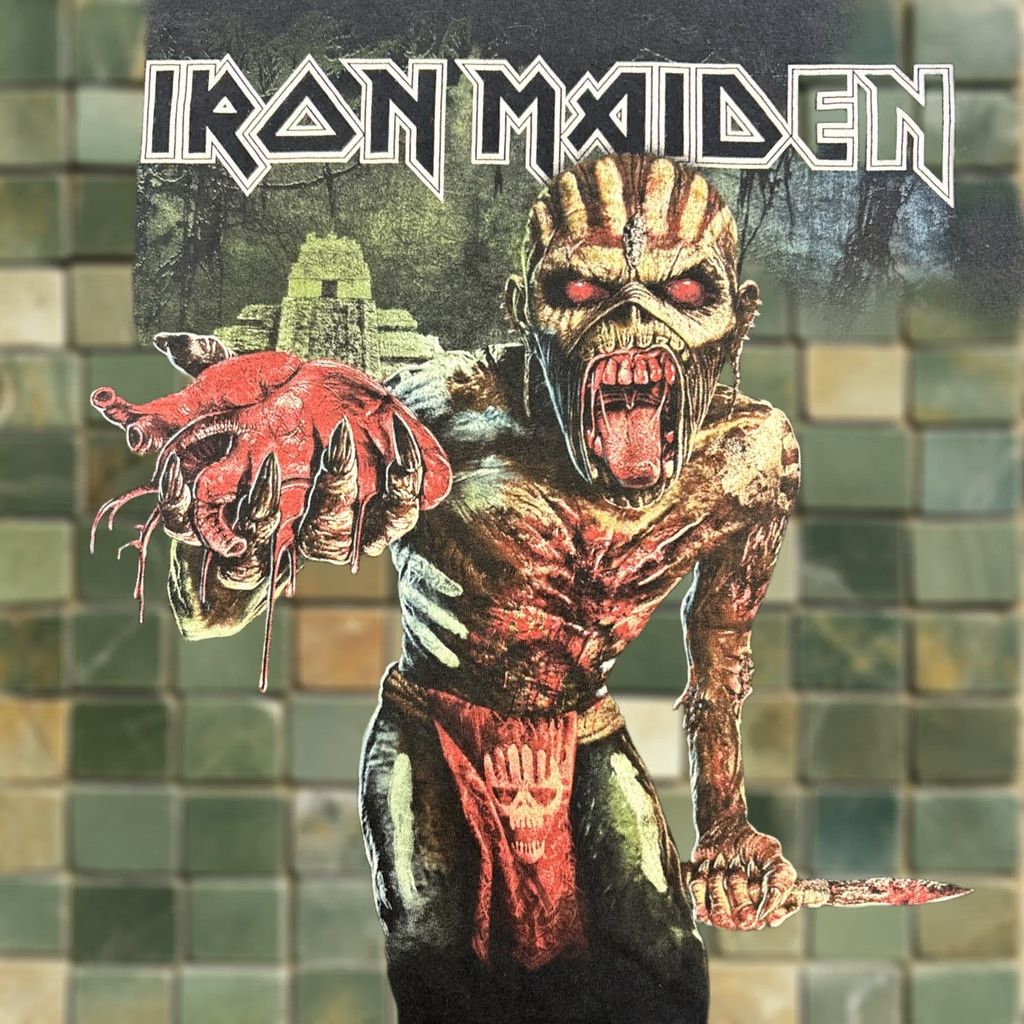 Vintage Iron Maiden T-Shirt Graphic Print Crew Neck Short Sleeve Size L Black Men Rock Music 2016 Book of Souls World Tour Eddie Vintage No Size US L / EU 52-54 / 3 - 1 Thumbnail