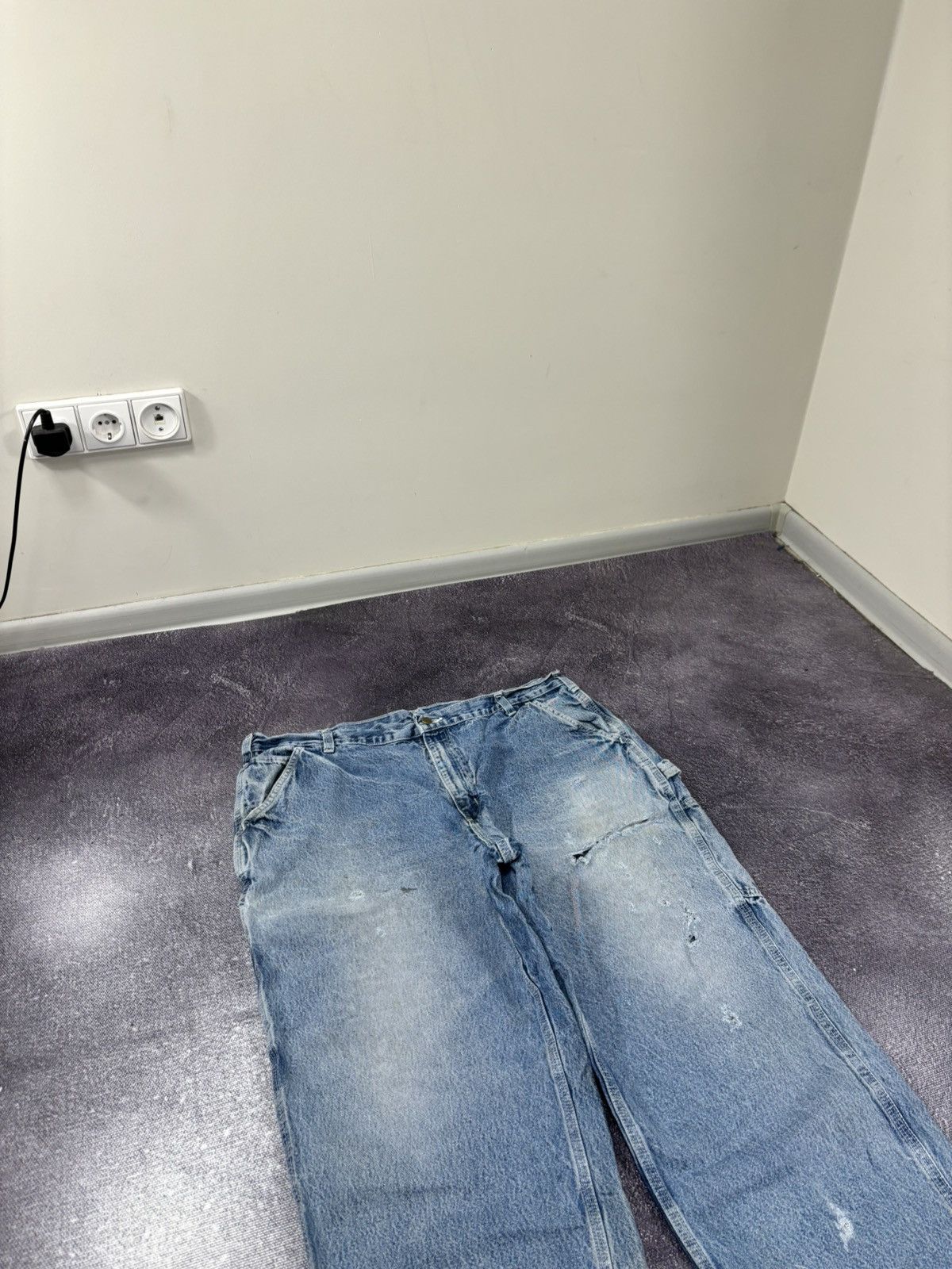 Carhartt Vintage 90s Carhartt Denim Dungaree Fit Hype Baggy Jeans Size US 40 / EU 56 - 11 Thumbnail