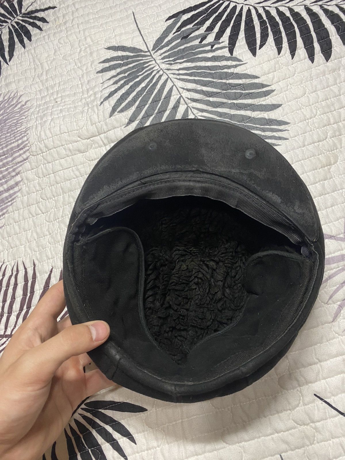 If Six Was Nine Black fur archive Suede Flat Newsboy Baker Boy Cabbie Cap Size ONE SIZE - 20 Thumbnail