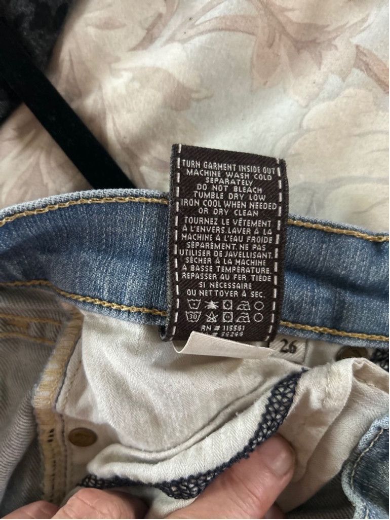 7 For All Mankind 7 for all mankind size 26 jeans light washed Size 26" / US 2 / IT 38 - 3 Thumbnail