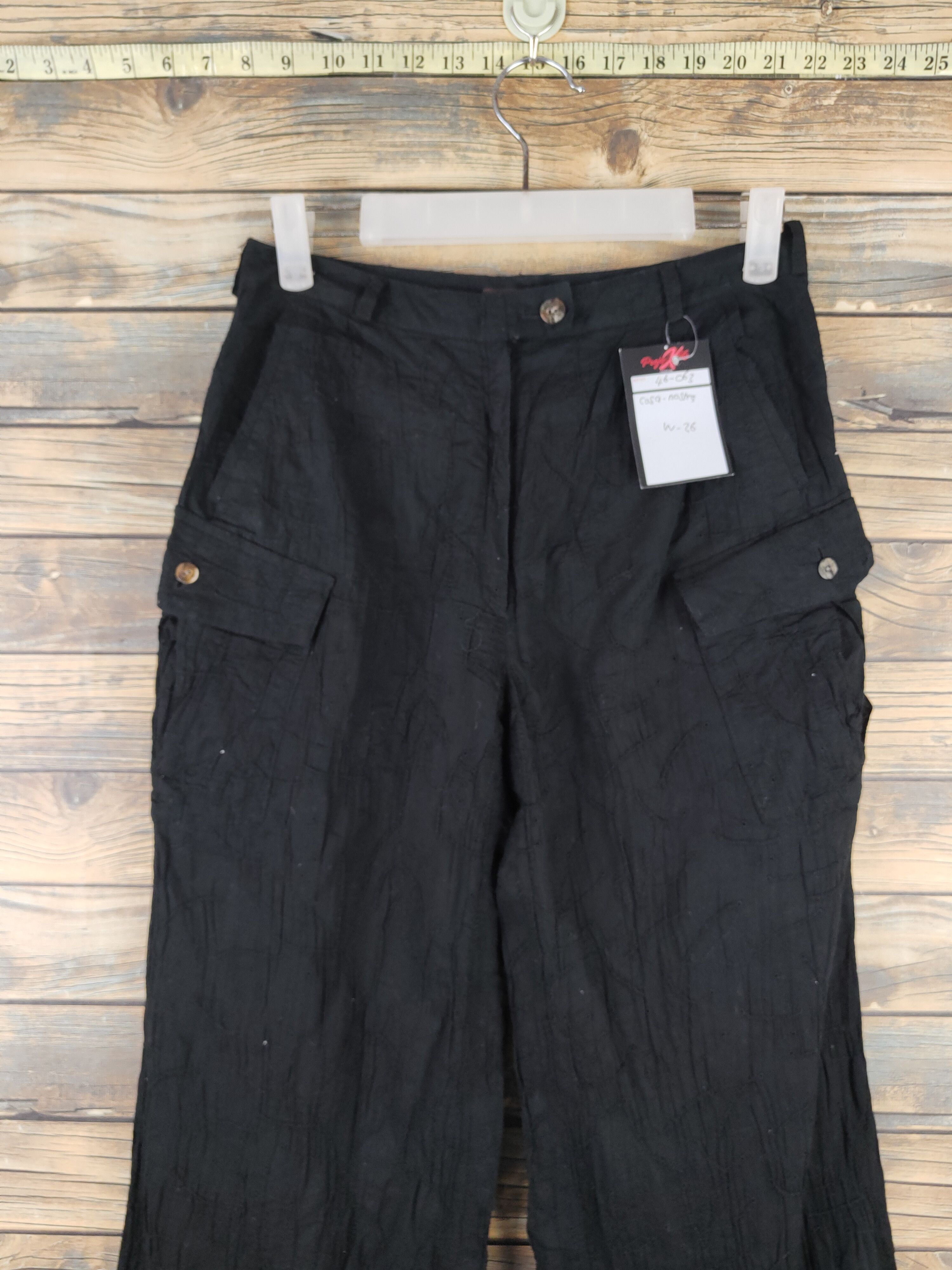 Japanese Brand DL Cosa-Nostra Black Multipocket Cargo Pants #46-063 Size 26" / US 2 / IT 38 - 2 Thumbnail