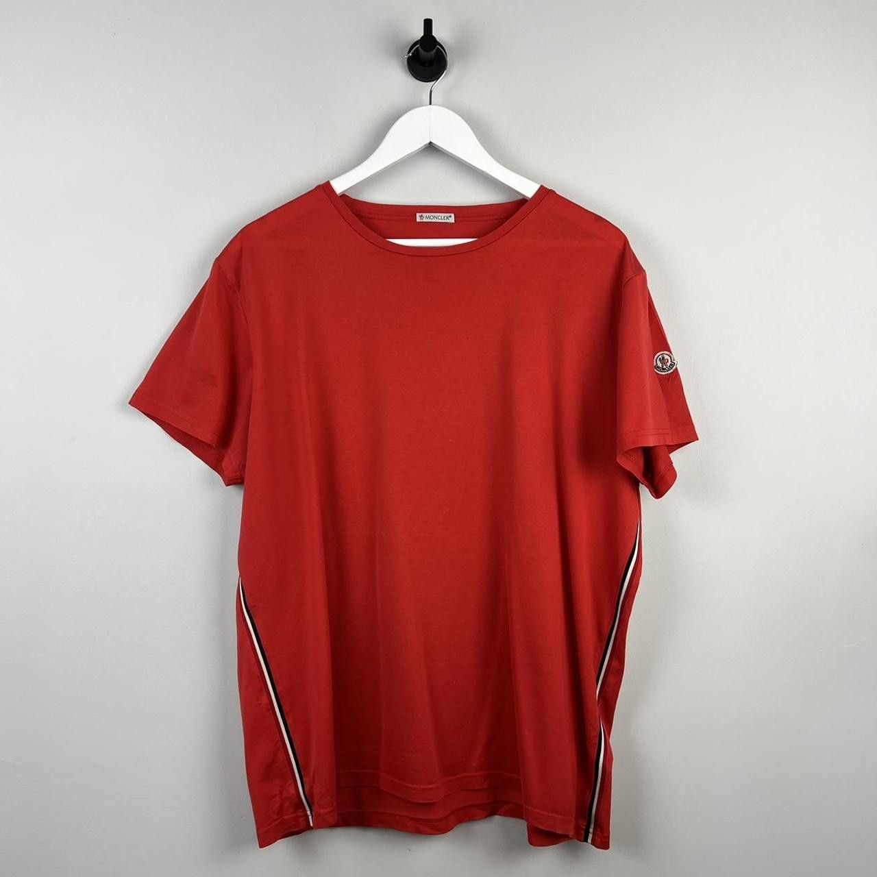 image of Moncler Maglia Logo T-Shirt in Red, Men's (Size 2XL)