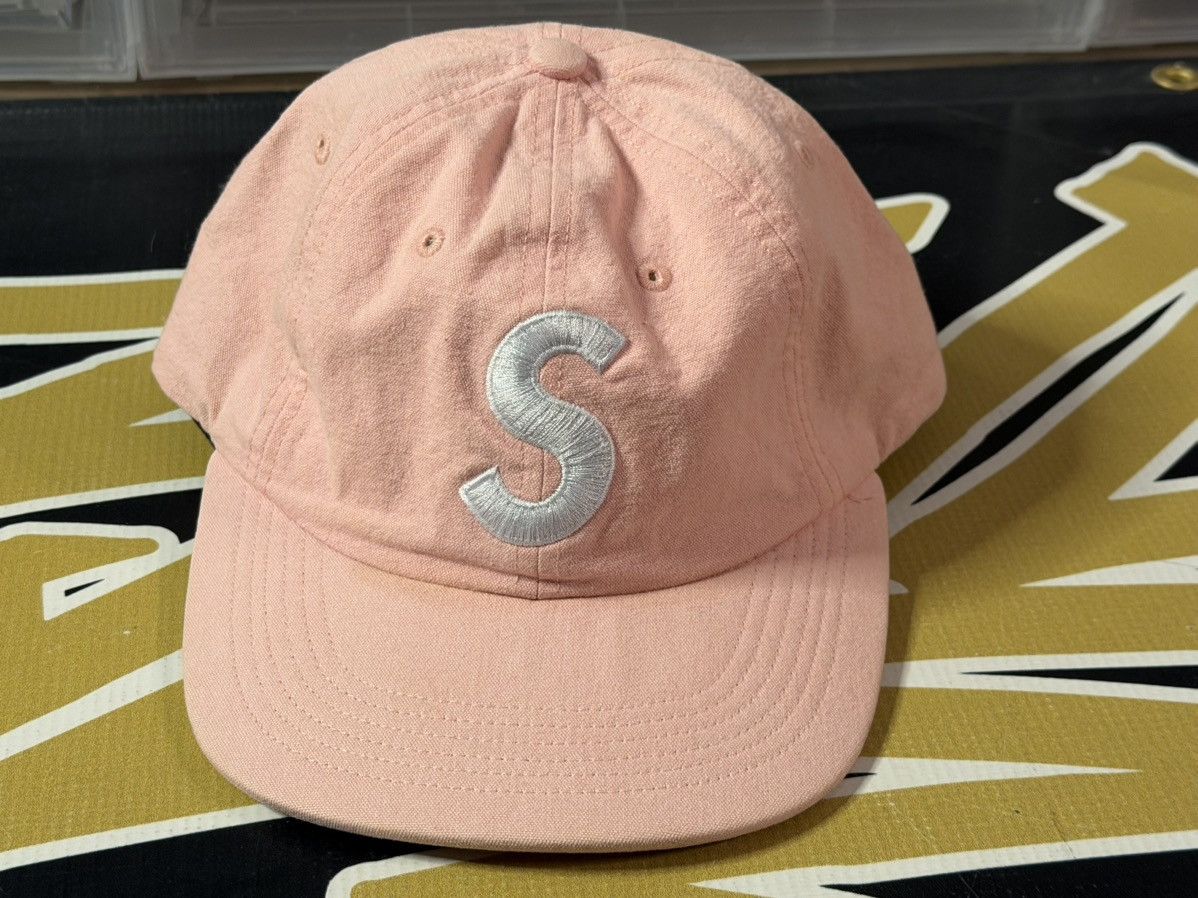 Supreme Supreme Washed Chambray S Logo 6-Panel Pink SS18 Strapback Size ONE SIZE - 1 Thumbnail