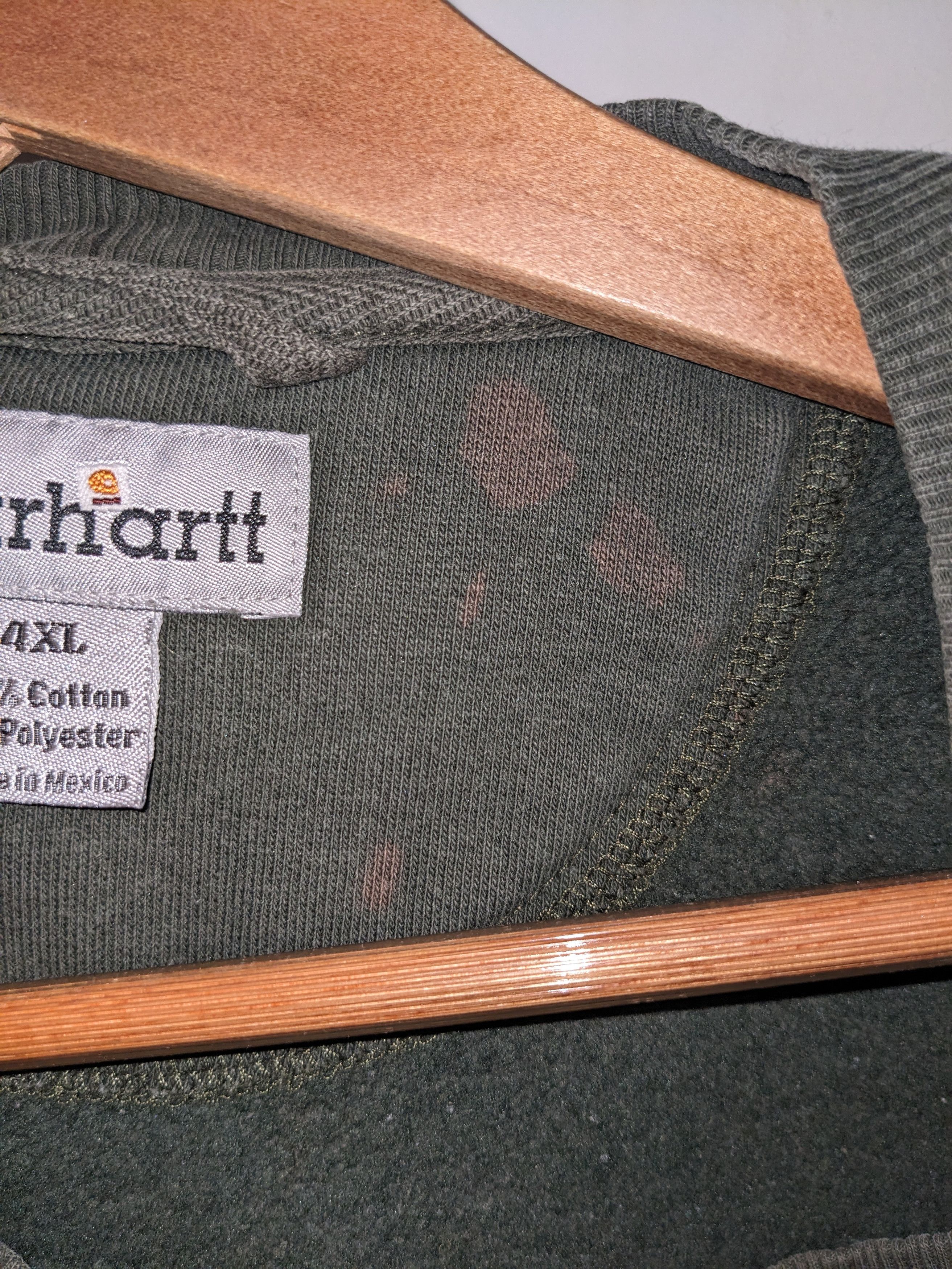 Carhartt × Vintage Vintage 90s Carhartt Essential Green 4X-Large Sweatshirt Size US XXL / EU 58 / 5 - 7 Thumbnail
