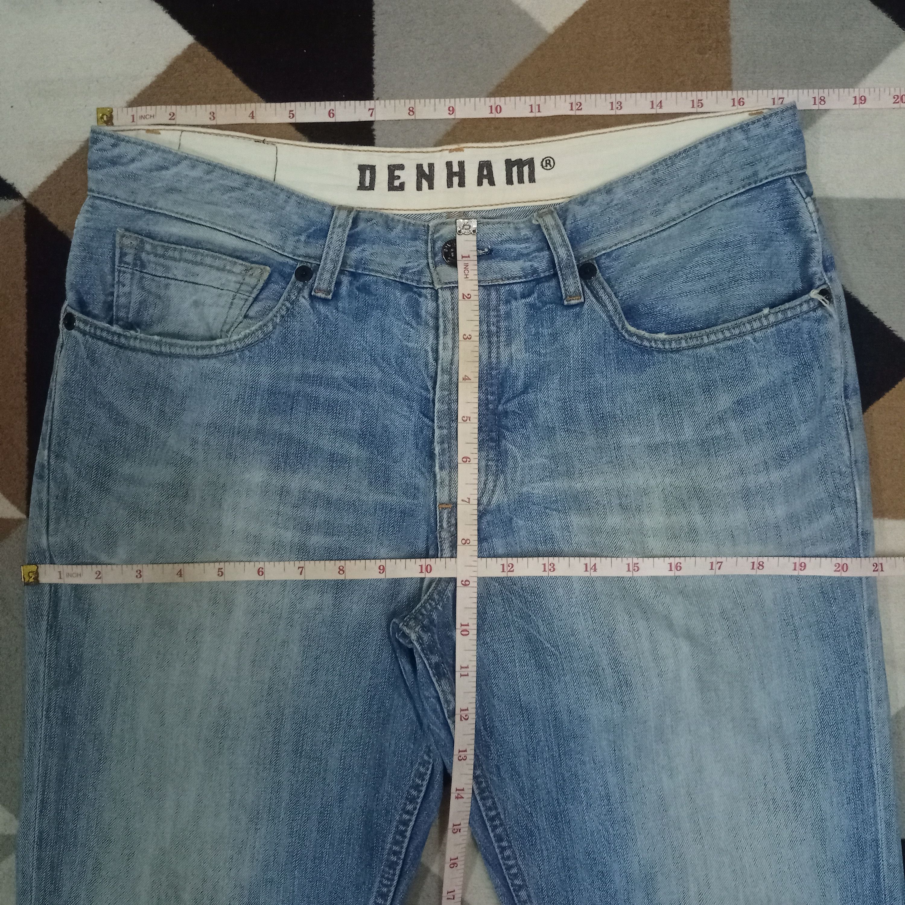 DENHAM Vintage Denhan Razor Blue Wash Loose Jeans 35x33 Size US 35 - 12 Thumbnail