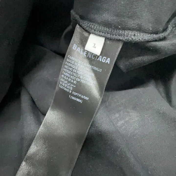 Balenciaga Balenciaga Black Letter Print Short Sleeve T-Shirt 0079-250 Size US M / EU 48-50 / 2 - 5 Thumbnail