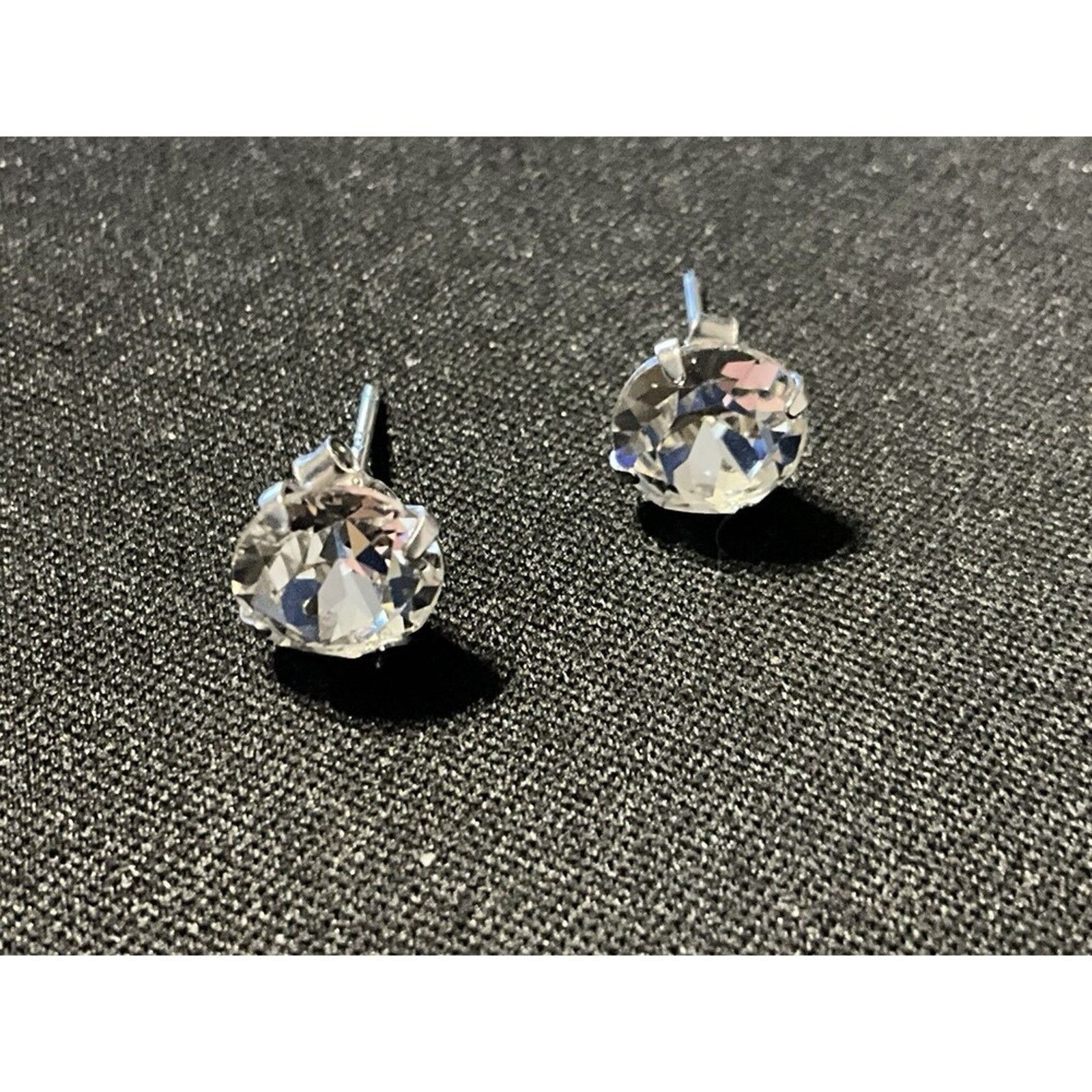 Other Vintage 925 Sterling Silver CZ Post Earrings Size ONE SIZE - 1 Thumbnail