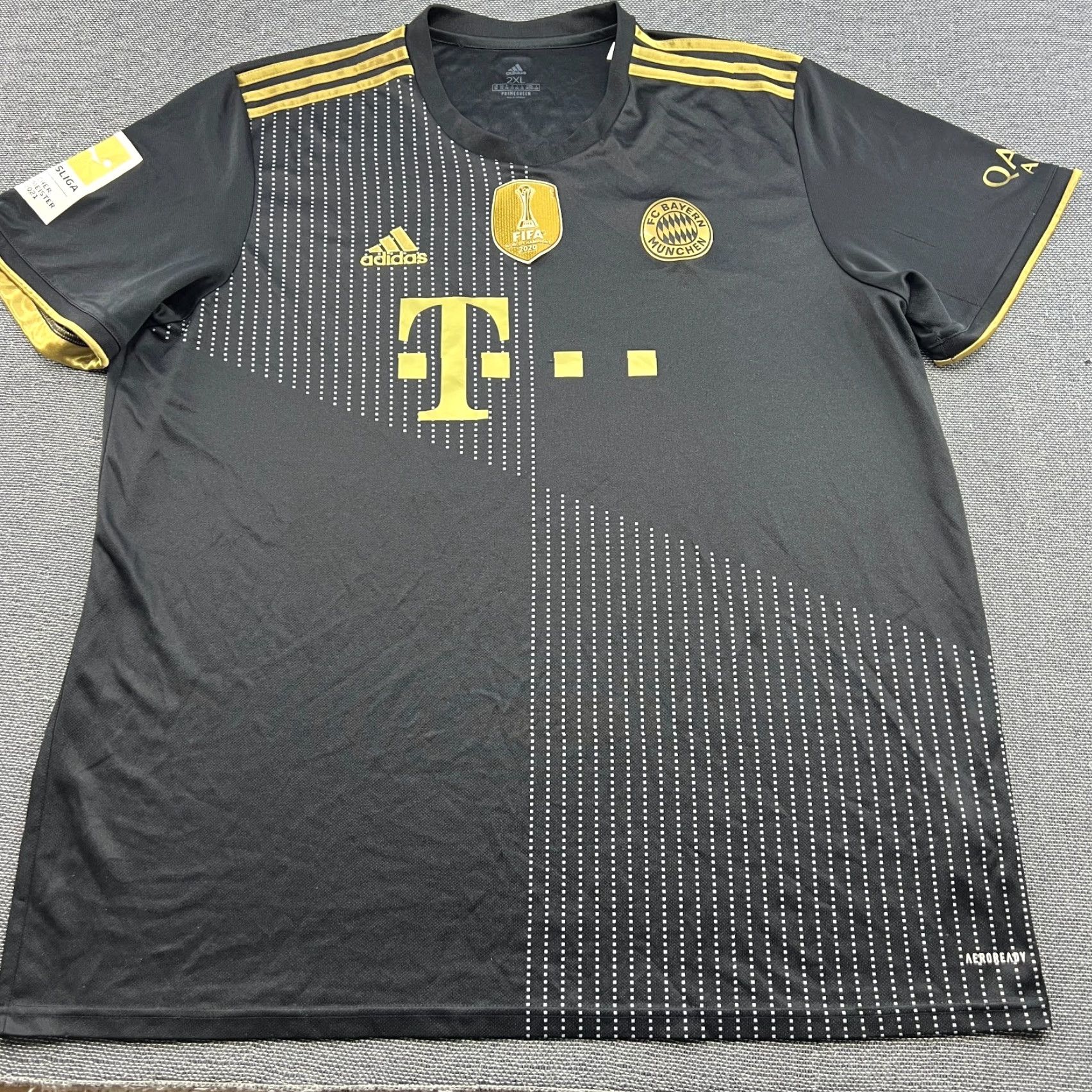 Adidas adidas Bayern Munich 2021 2022 Away Alphonso Davies #19 Jersey Football Mens 2XL Black T-Shirt Size US XXL / EU 58 / 5 - 3 Thumbnail