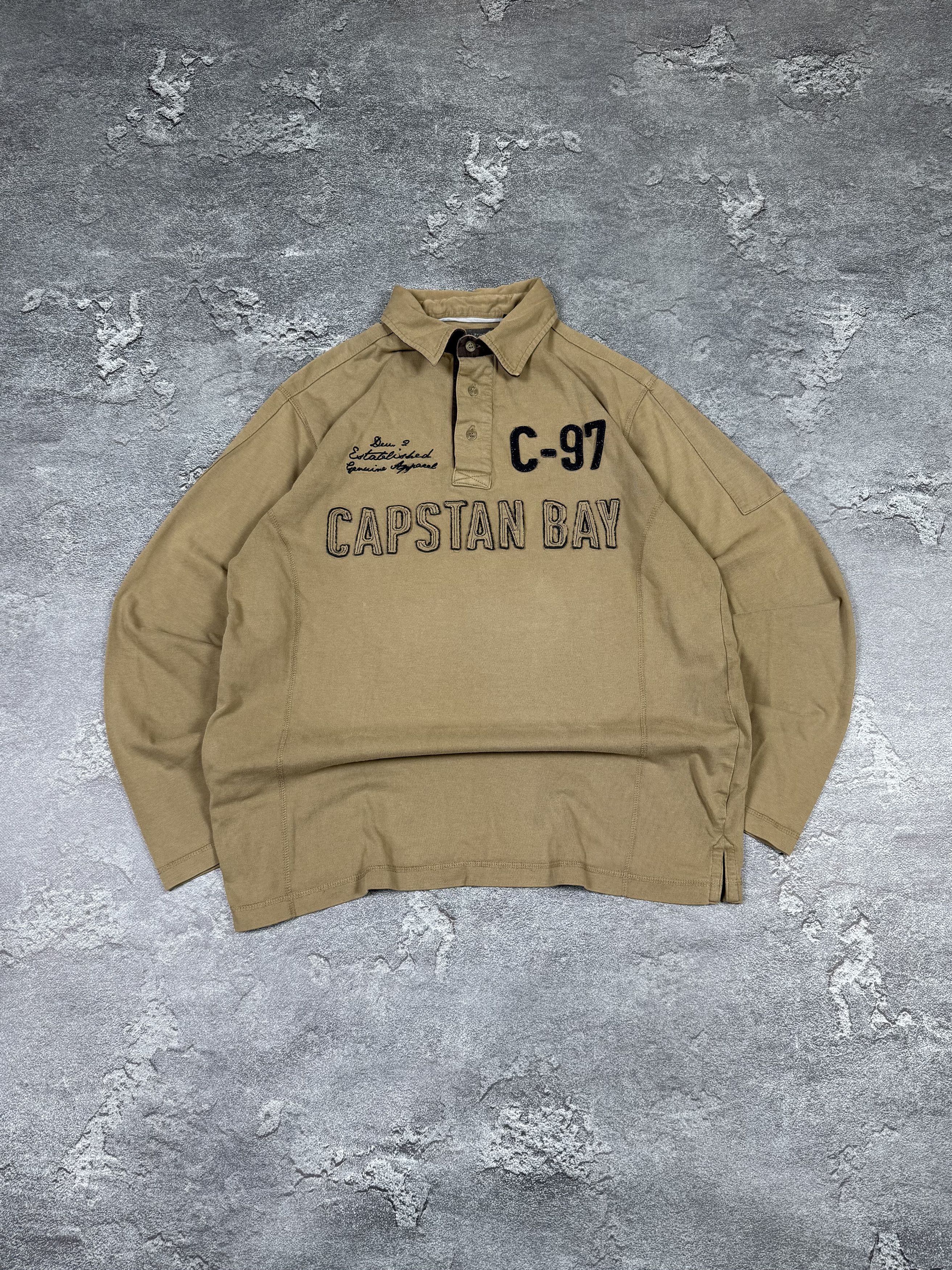 If Six Was Nine Y2K If Six Was Nine Biege 2000s Rugby Shirt Streetwear Size US M / EU 48-50 / 2 - 1 Thumbnail