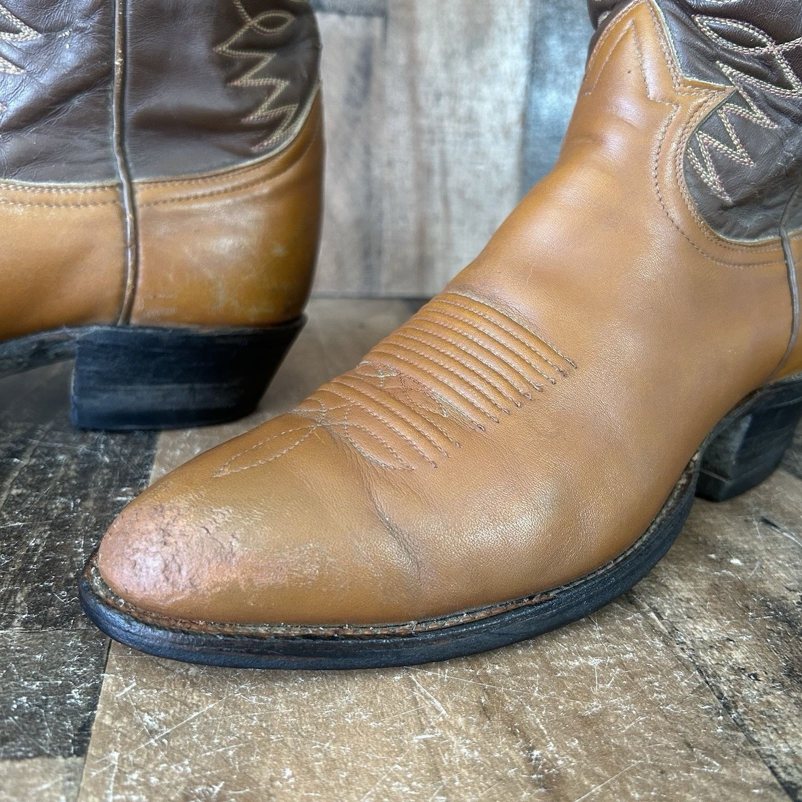Tony Lama Tony Lama Vintage Gold Label Western Cowboy Boots Mens 9 D Size US 9 / EU 42 - 11 Thumbnail