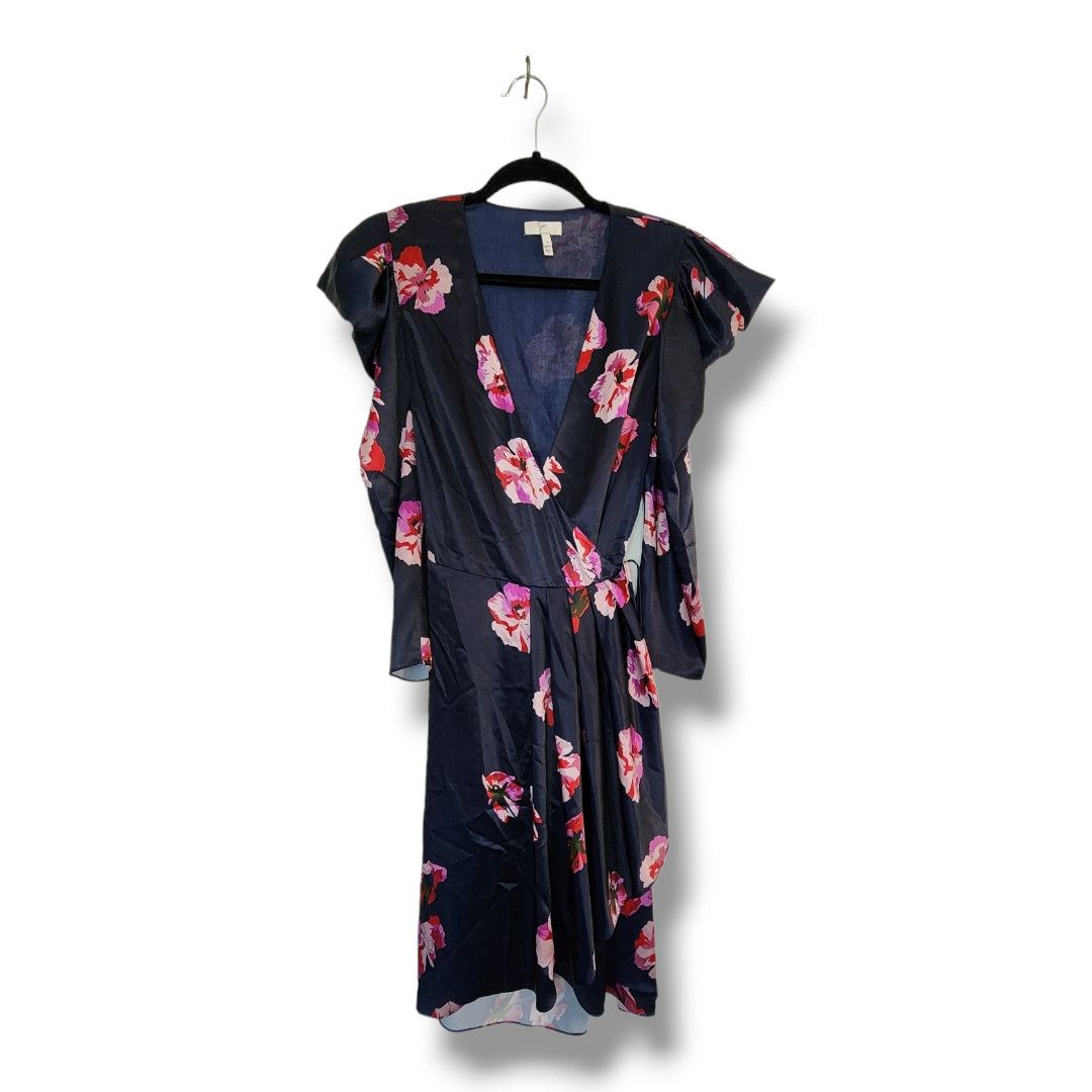 Joie Joie Miltona Navy Blue Floral Midi Wrap Dress Size Small Size S / US 4 / IT 40 - 13 Thumbnail