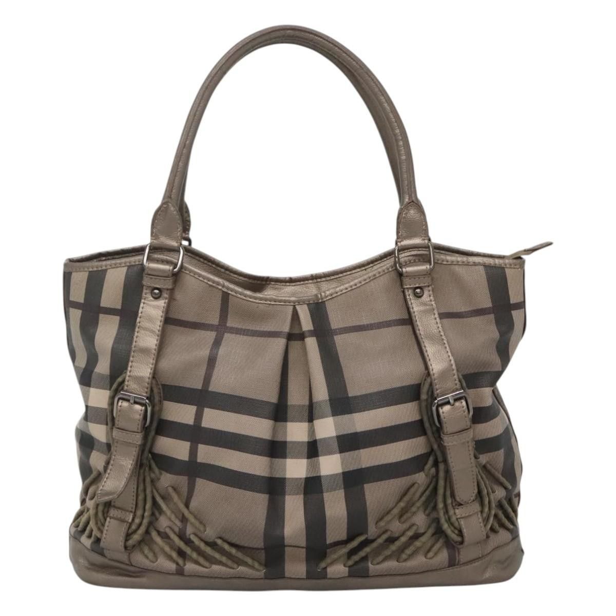Burberry Burberry Nova Check Tote Canvas and Leather Size ONE SIZE - 1 Thumbnail