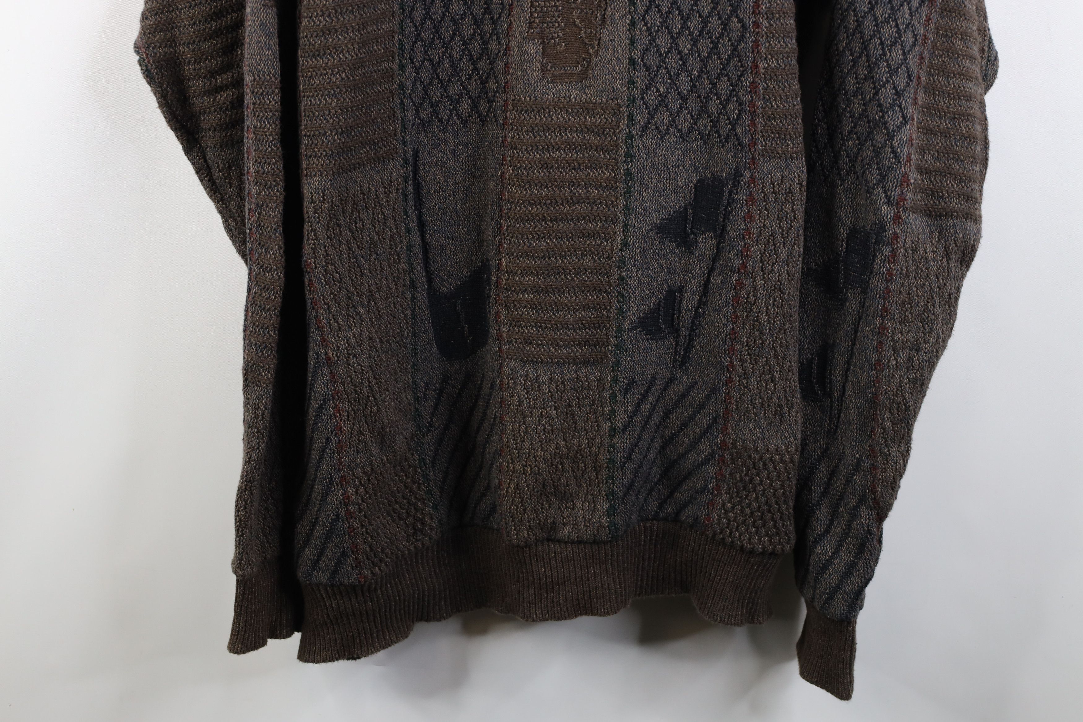 Vintage Vintage 90s Streetwear Golf All Over Print Knit Sweater USA Size US L / EU 52-54 / 3 - 3 Thumbnail