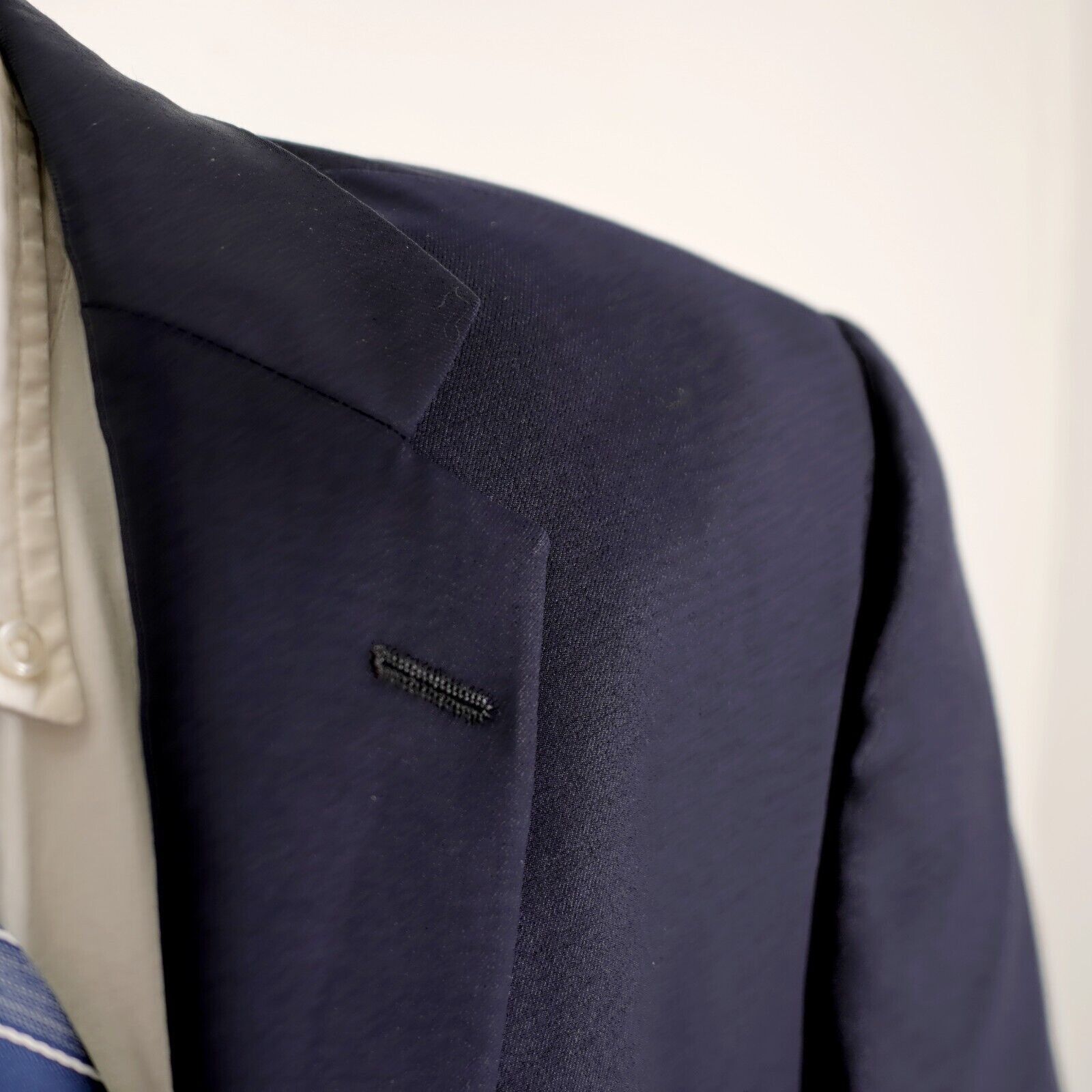 Hart Schaffner Marx Hart Schaffner Marx Wool Blue 2 Button Blazer 44R Made In US Size 44R - 2 Thumbnail