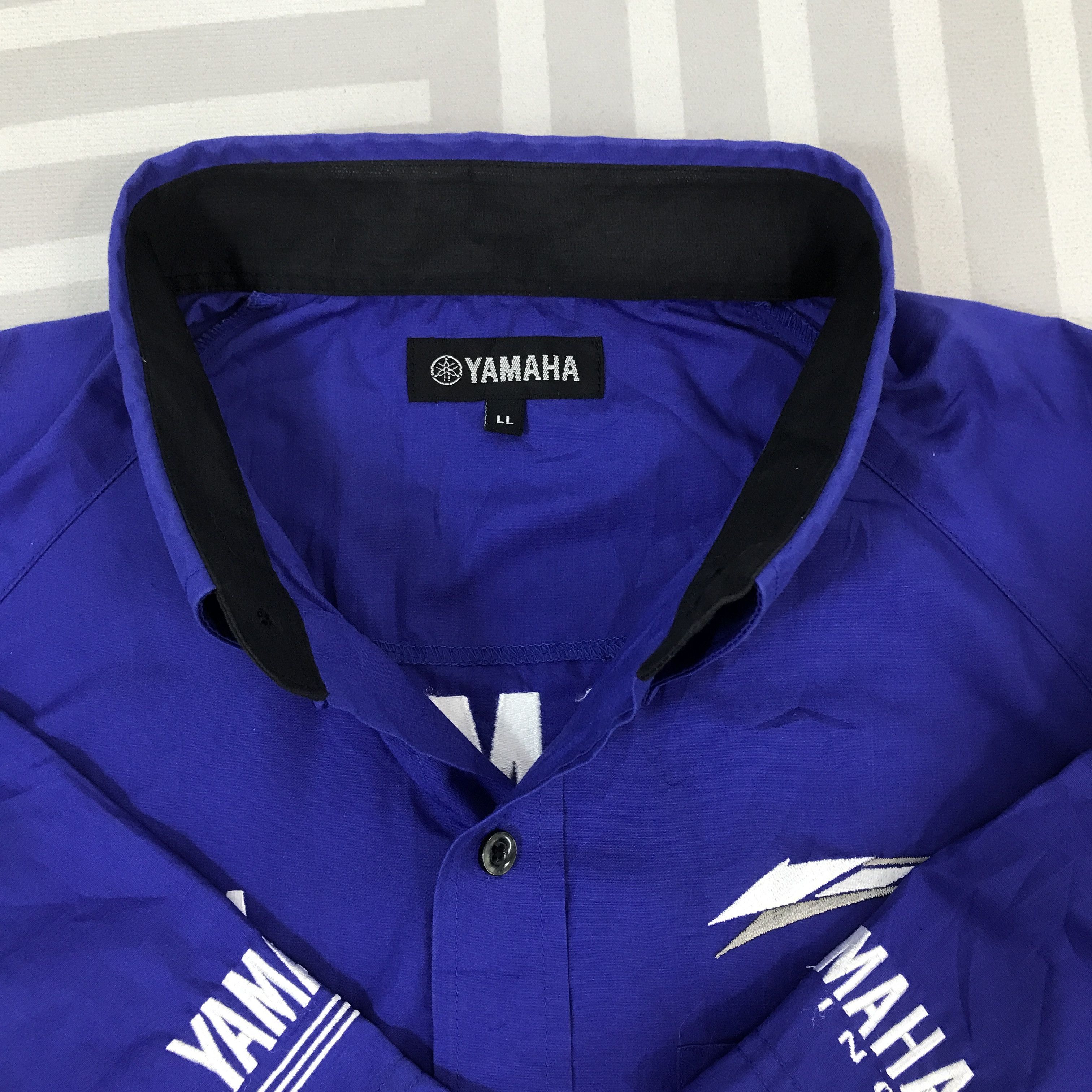 Japanese Brand × Yamaha Vintage Yamaha Racing Blue Yamaha Button up shirt Size US L / EU 52-54 / 3 - 7 Thumbnail
