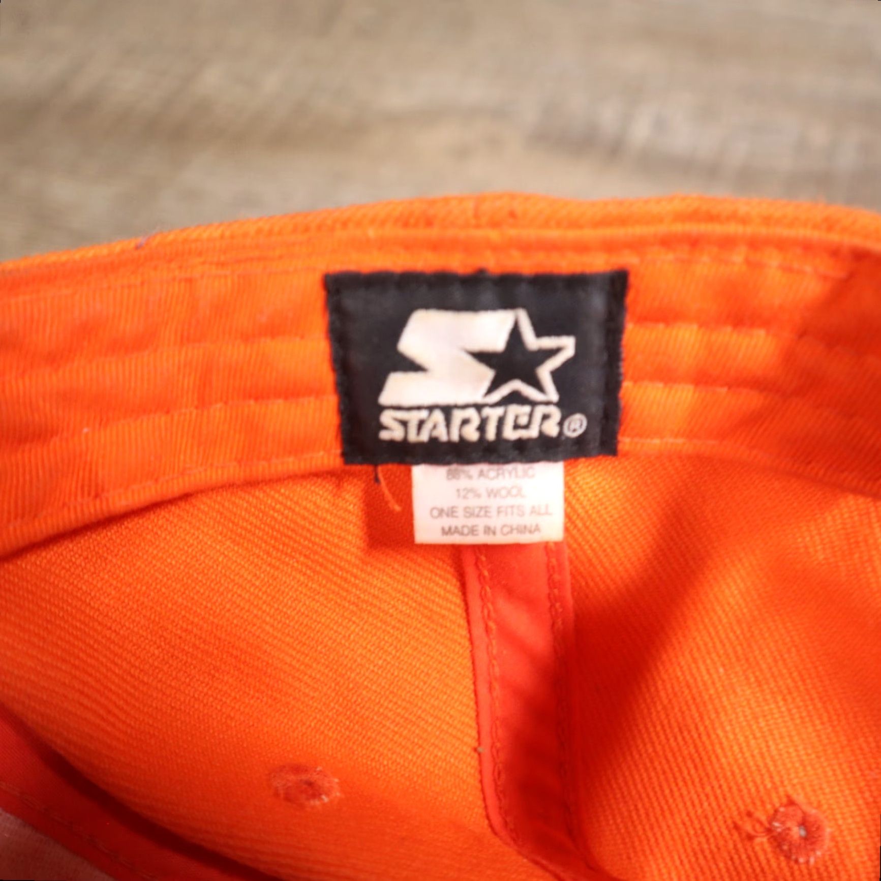 Starter Starter Hat Unisex Adults One Size Orange Cotton Blend Adjustable Strapback Cap Embroidered Hat Size ONE SIZE - 7 Thumbnail