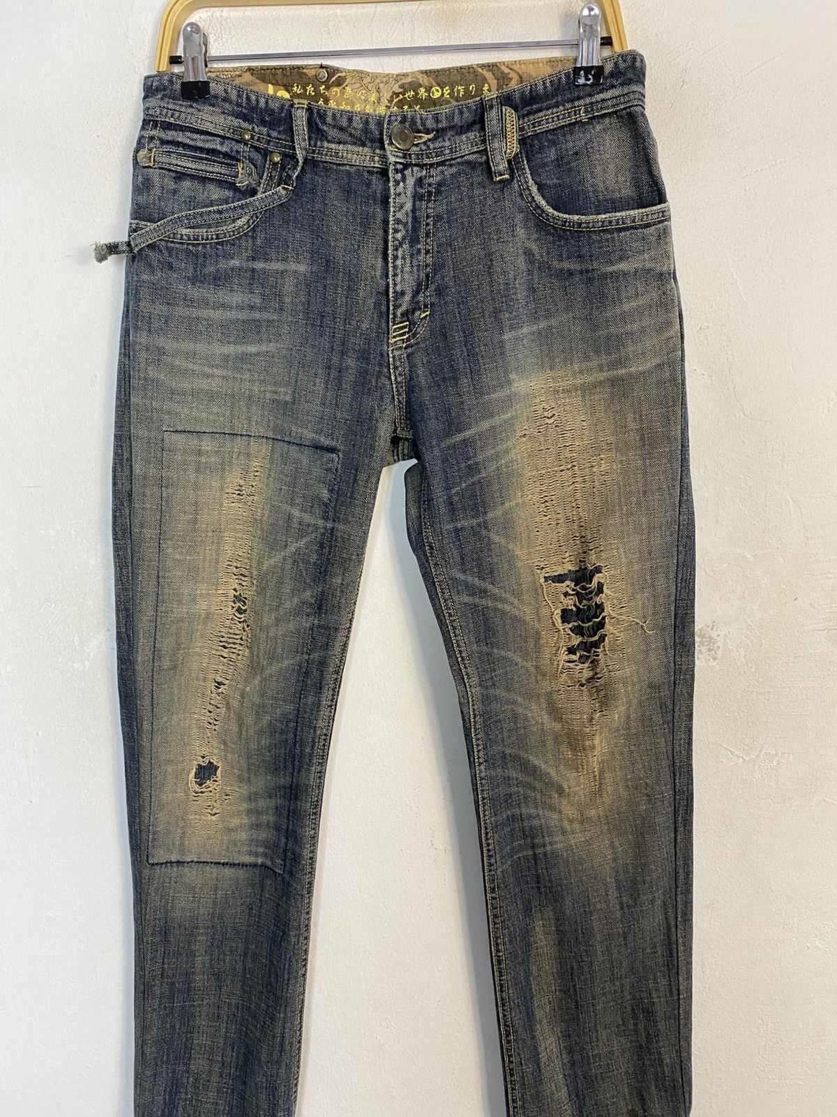 Other Nippon Blue Distressed Rusty Denim Straight Size 30 31 W351 Size US 31 - 3 Thumbnail